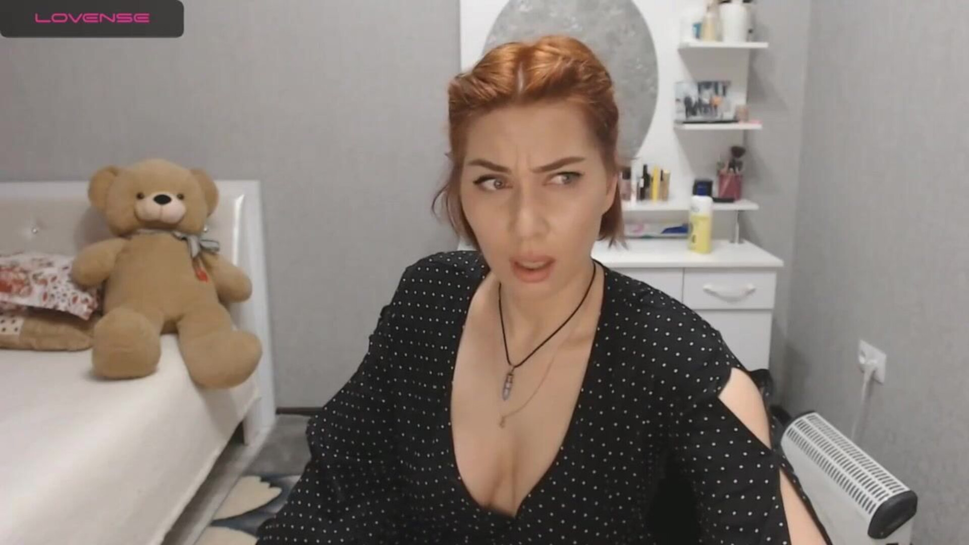 Big Ass Russian Milf Caresses Her Pussy - camgirl - live cam - moaning - solo tease - russian - big natural tits - big tits - big ass - european - female masturbation