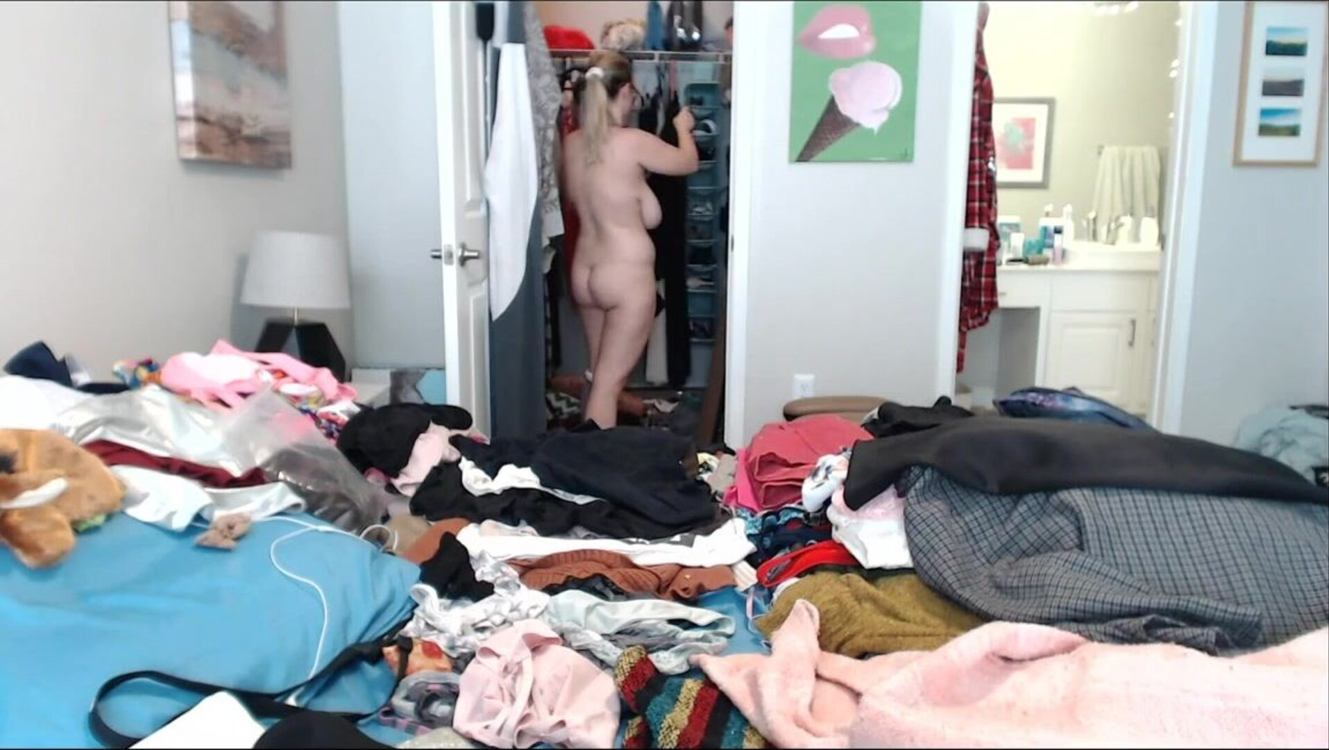 Codi Vore Chubby Cutie Cleans The Closet - solo - big tits - softcore