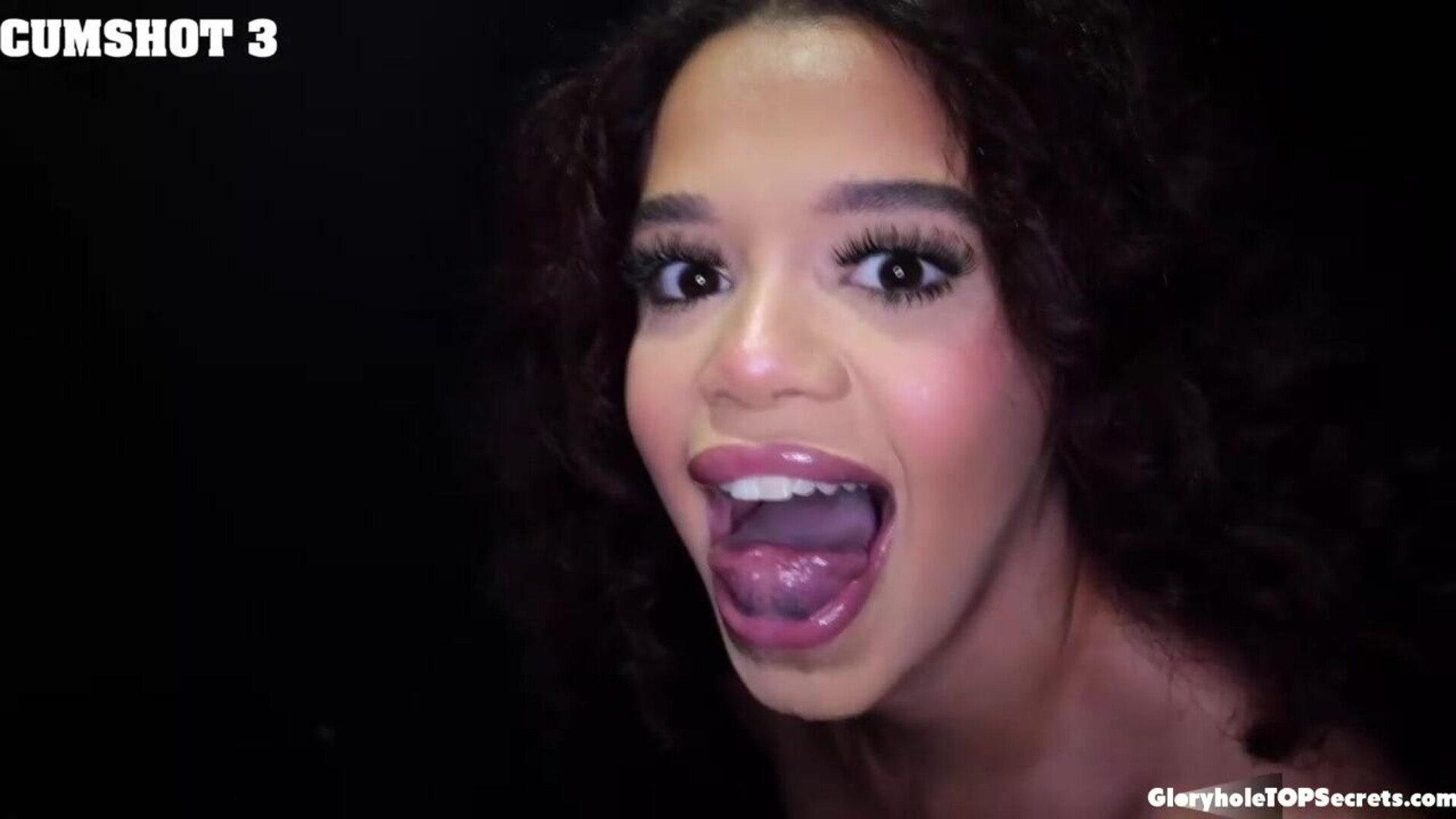 Damn! 18 cumshots between you pretty girls! - gloryhole - brunette - blowjob - oral - deepthroat - cumshot - facial - cum swallowing - cum on tongue - cum in mouth