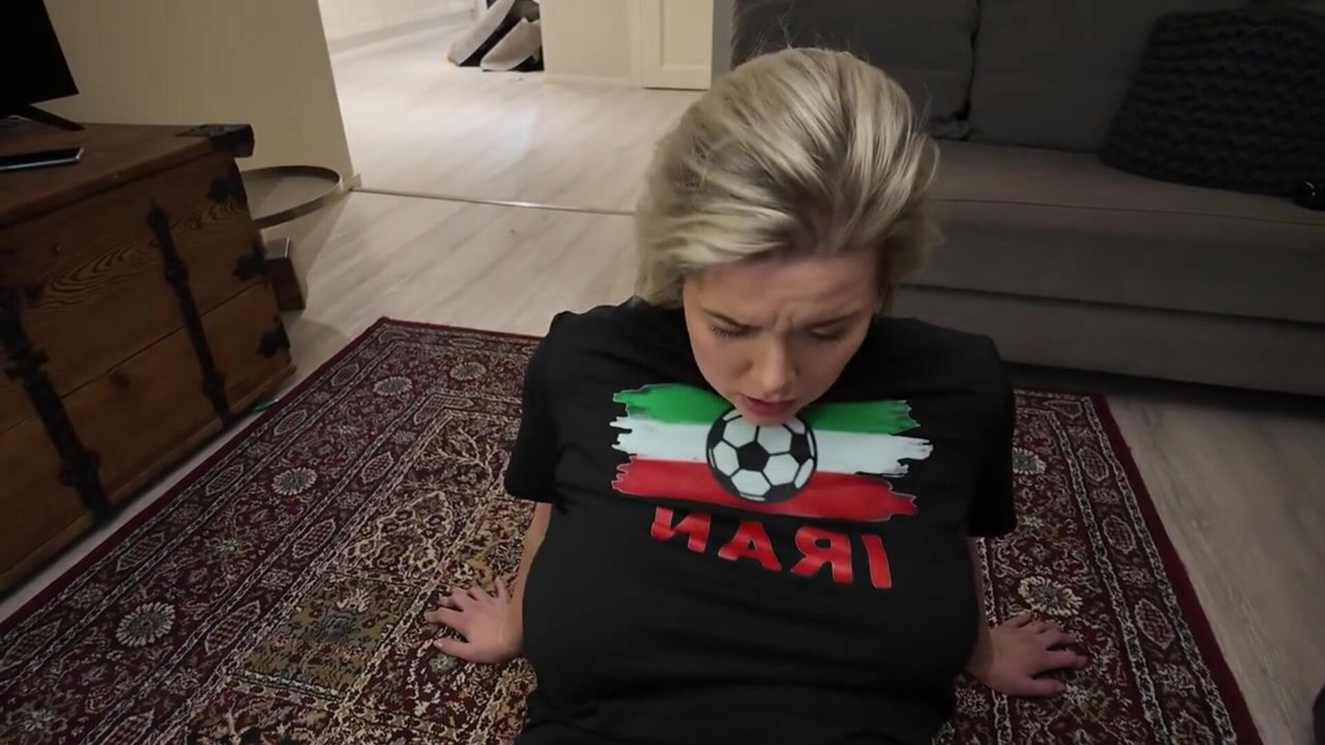 Enormous, heavily endowed fictitious maternal figure - amateur - blonde - blowjob - pov - cum in mouth - big tits - big ass - mom - ass - missionary