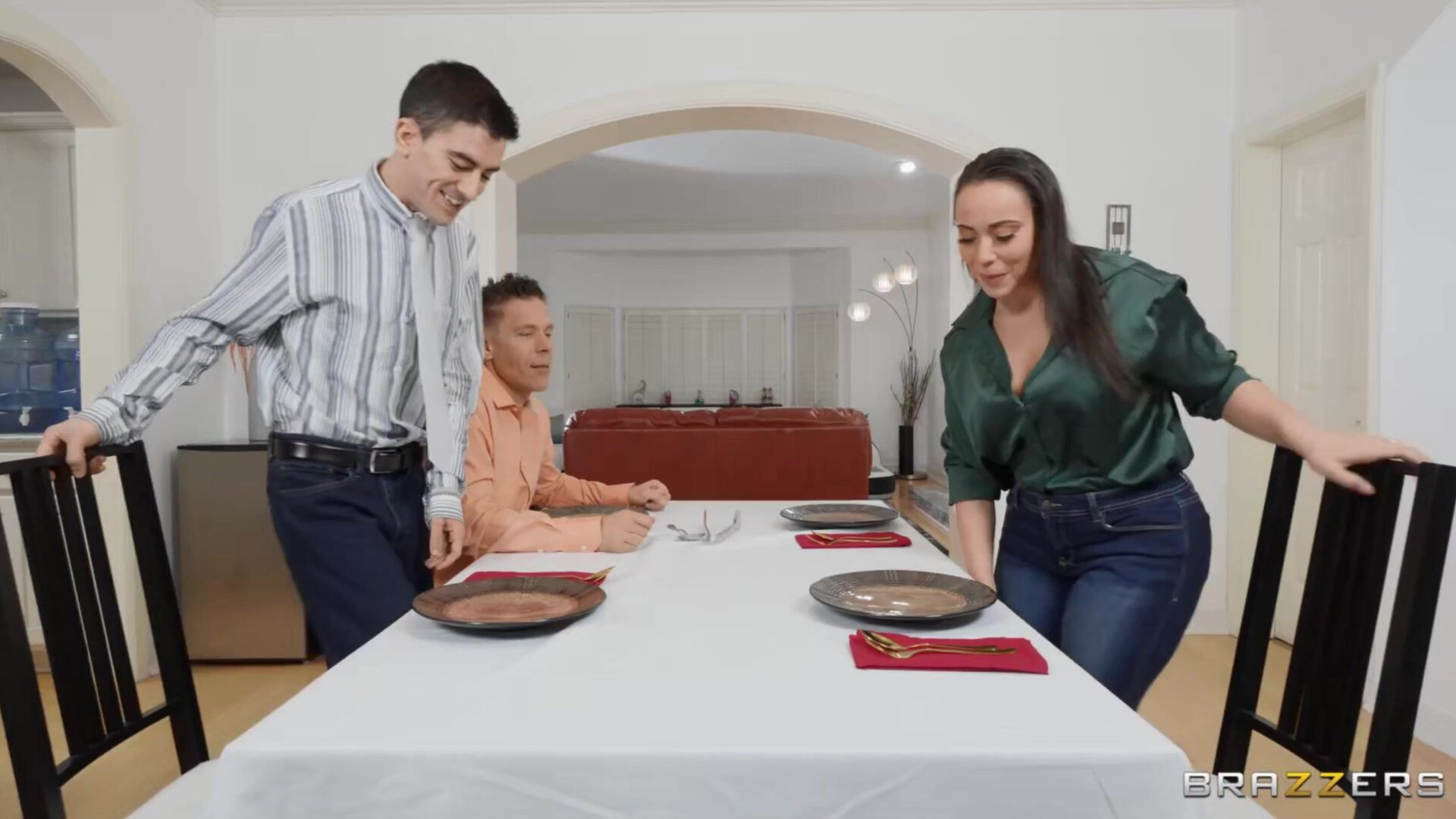 Flipping The Table On the Slutty Sneaky Threesome - older men - teen - cumshot