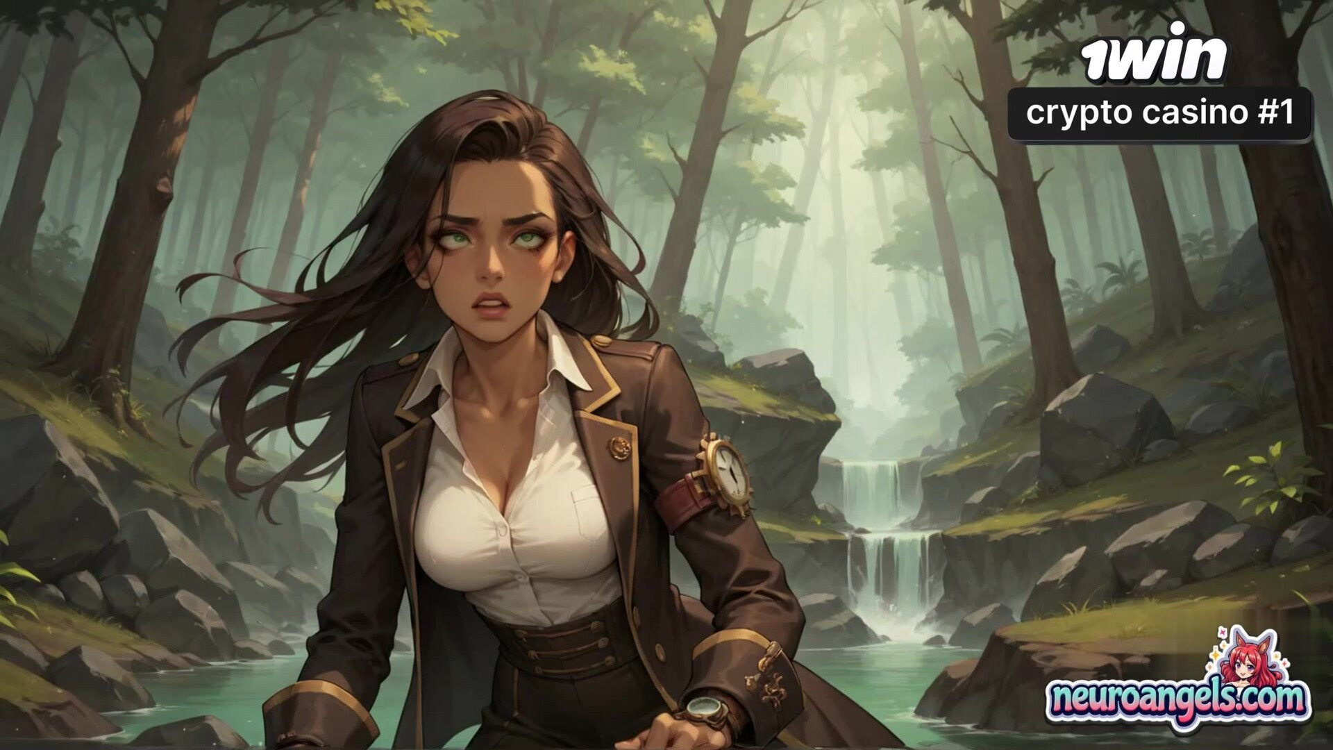 Forest Siren's Wet Surrender - forest - fantasy - steampunk - romantic - ai generated - squirting - sensuality - hardcore
