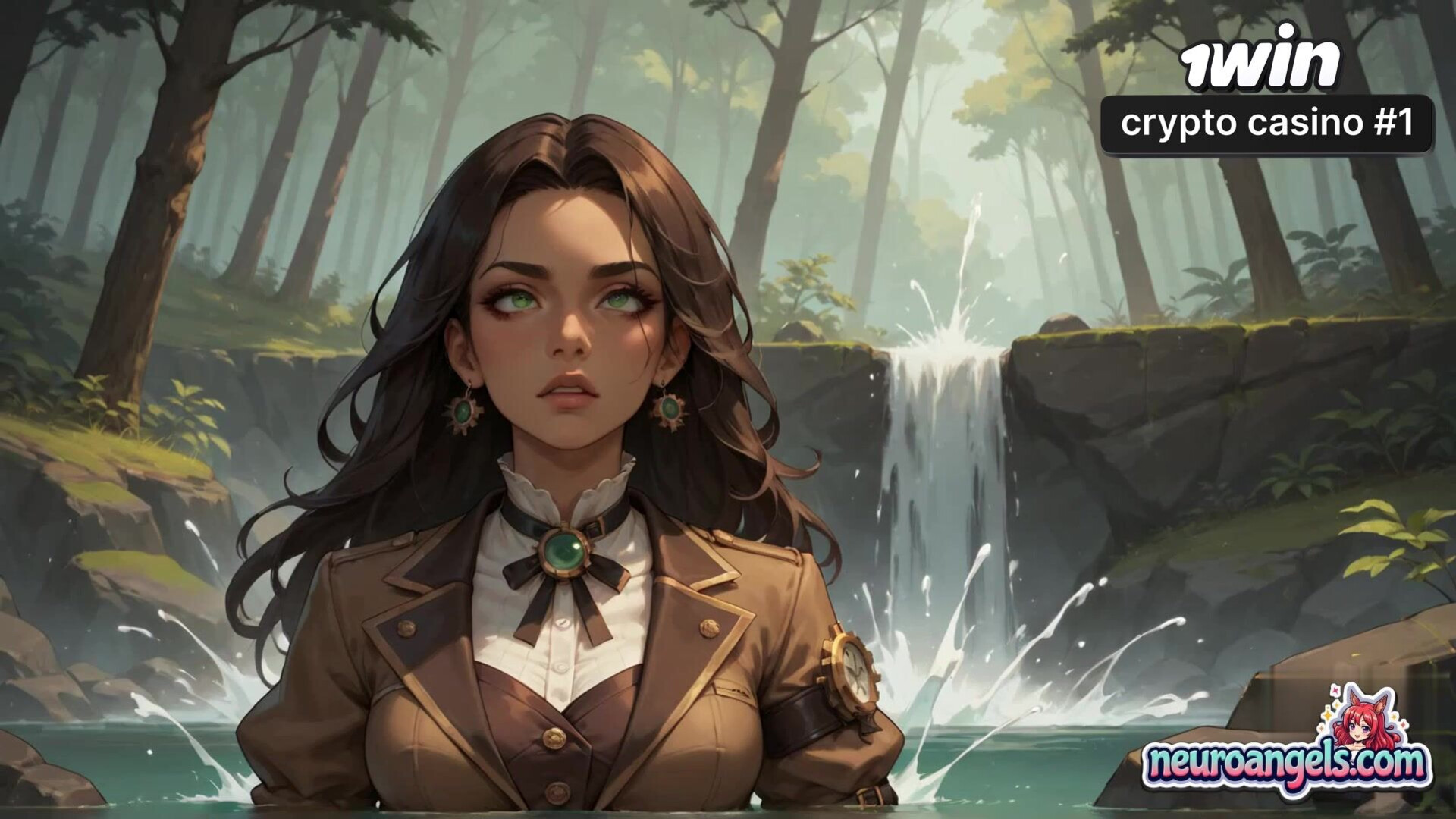 Forest Siren's Wet Surrender - forest - fantasy - steampunk - romantic - ai generated - squirting - sensuality - hardcore