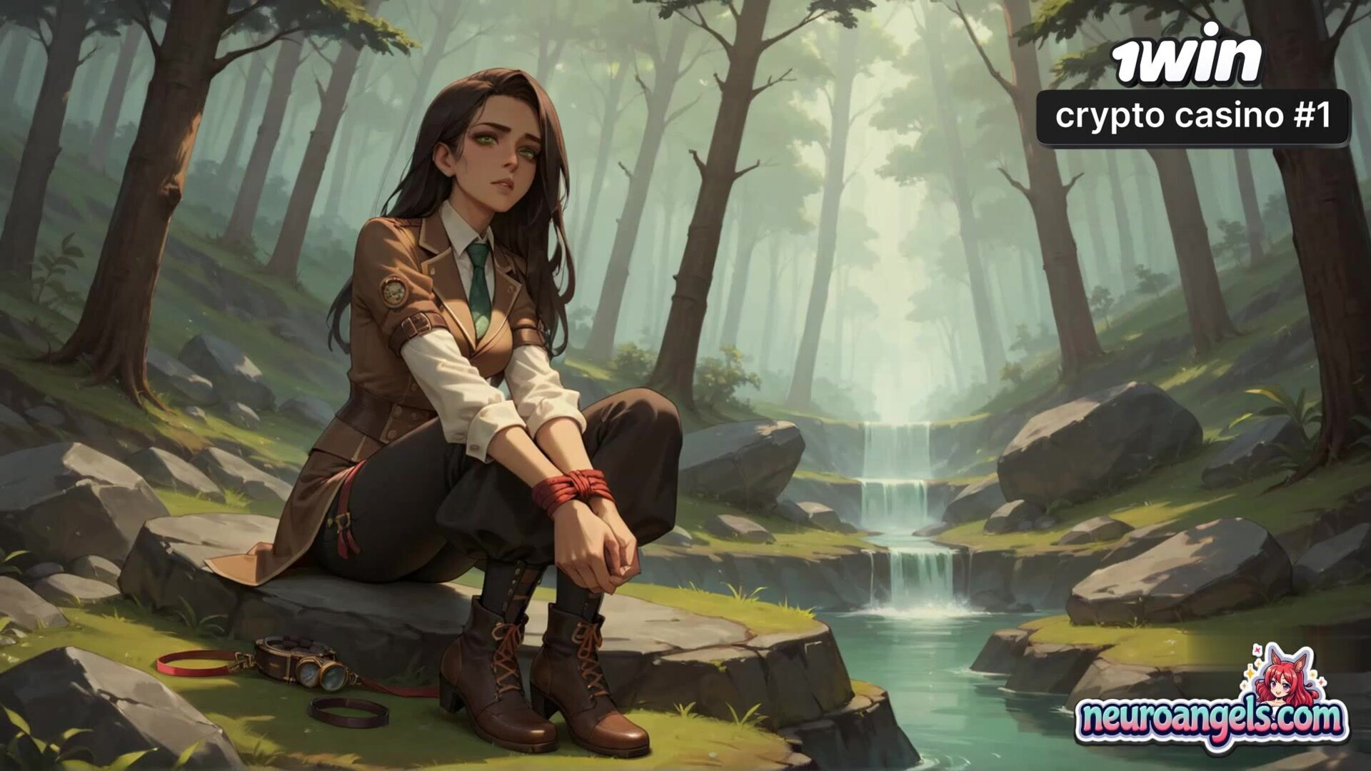 Forest Siren's Wet Surrender - forest - fantasy - steampunk - romantic - ai generated - squirting - sensuality - hardcore