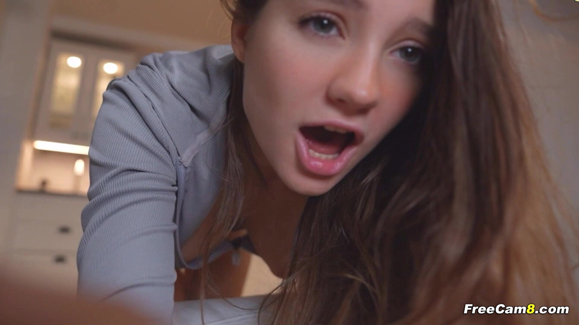 Hot Close Up Dildo Sucking with Slutty Babe - freecam8 - blowjob - dildo - sucking - sloppy - wet pussy - wet lips - sexy - babe - solo female