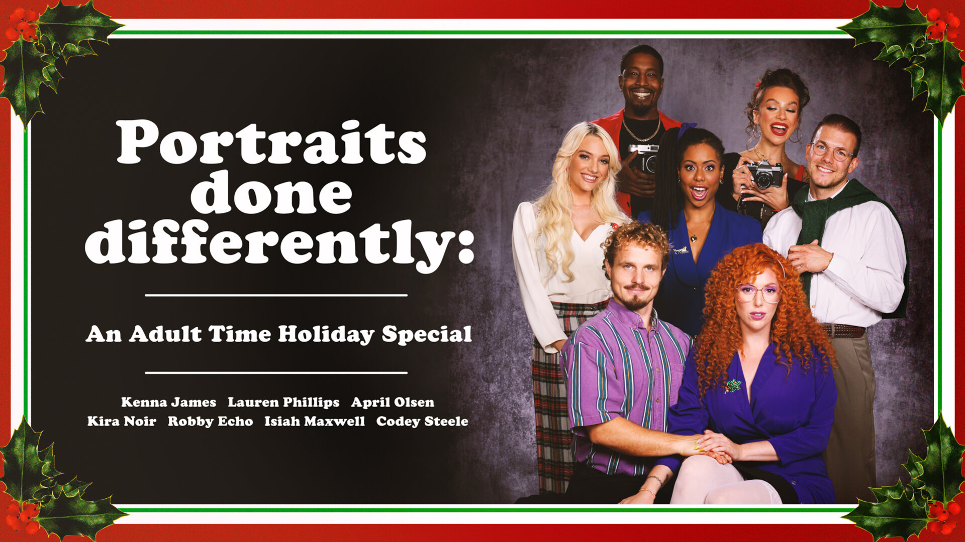Kenna James, Lauren Phillips, Kira Noir, April Olsen Portraits Done Differently An Adult Time Holida - blowjob - sex