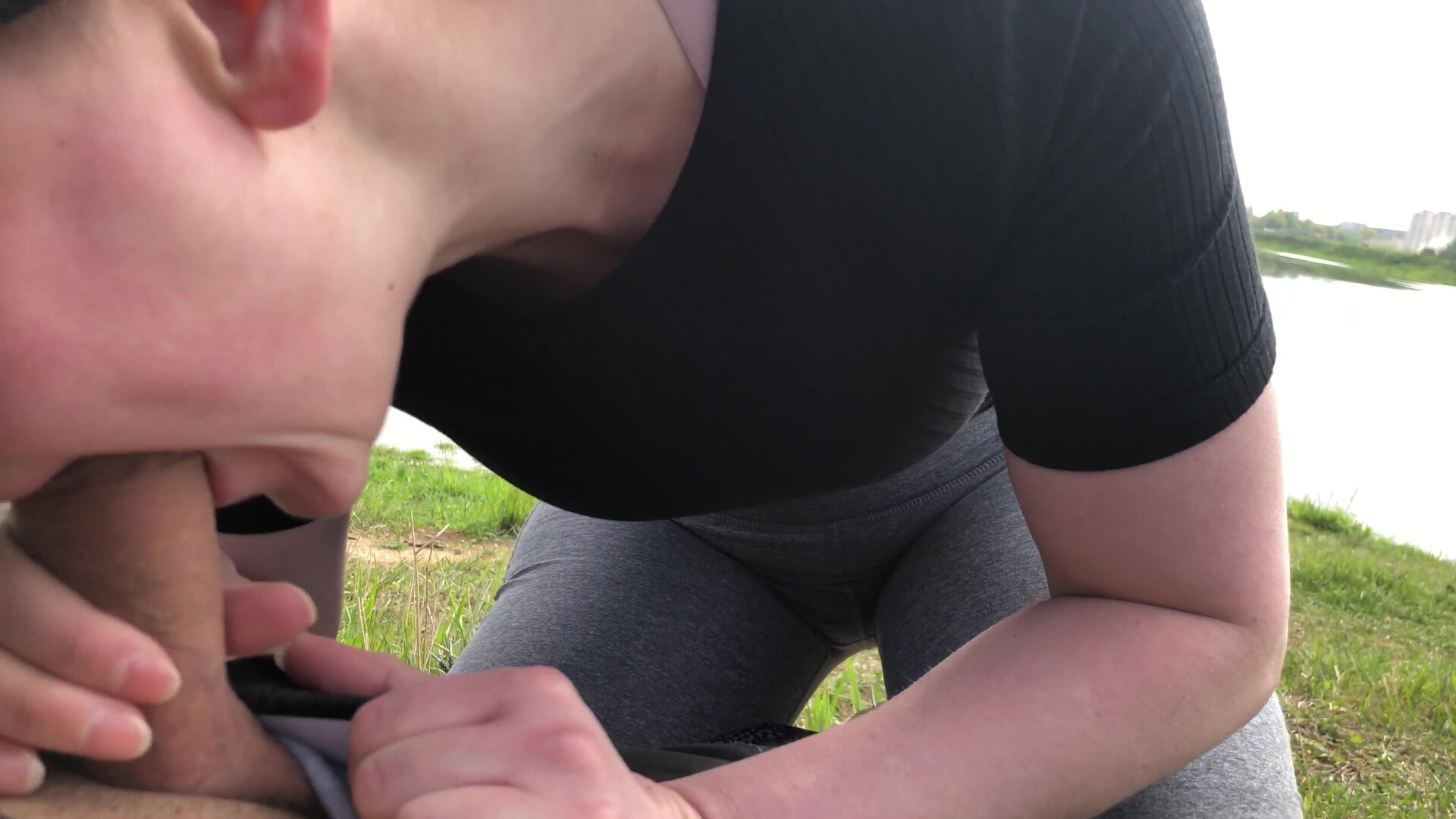 Leokleo Passionate Blowjob On The Beach Near The River Public Place - blowjob - pov - amateur