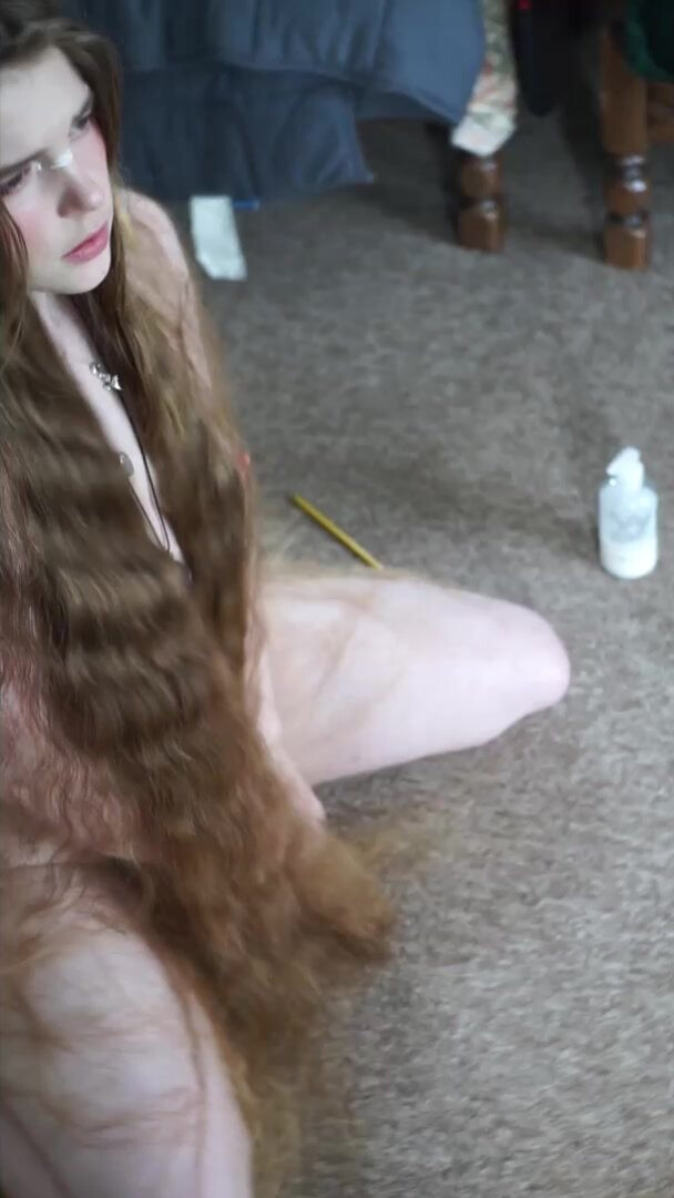 Longhairluna Rapunzel Hair Drop 5 Min Dildo Ride Hd - solo - amateur - toys