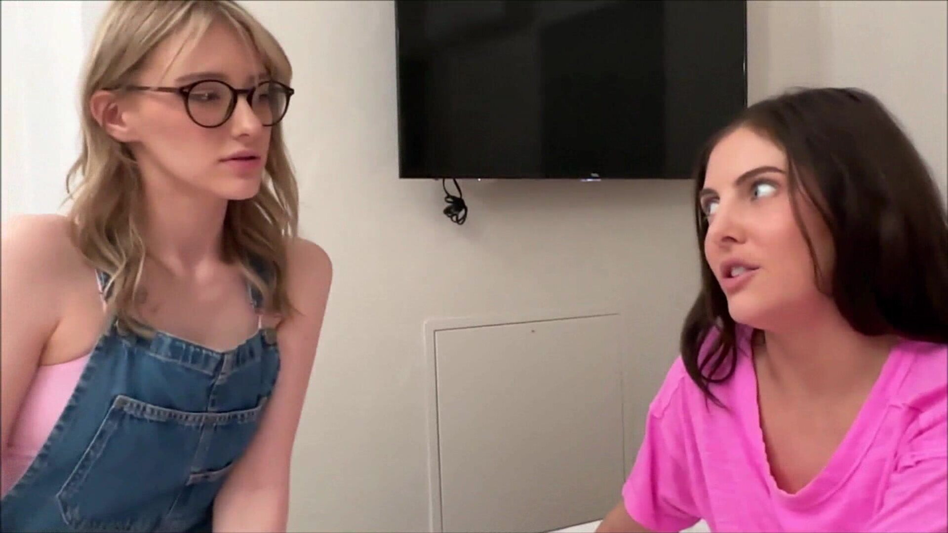 My girlfriend wants me to sleep with my stepsis - teen - threesome - girlfriend - sister - brother - stepsister - stepbrother - small tits - cumshot - facial