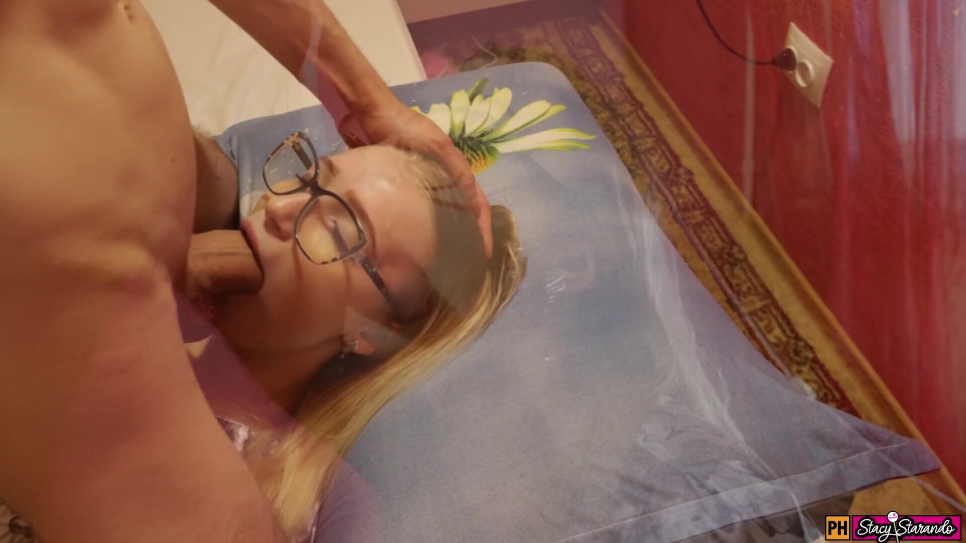 Stacy Starando Young Hot Girl In Glasses Makes Sloppy Blowjob And Deepthroat Cum - pov - hardcore - handjob
