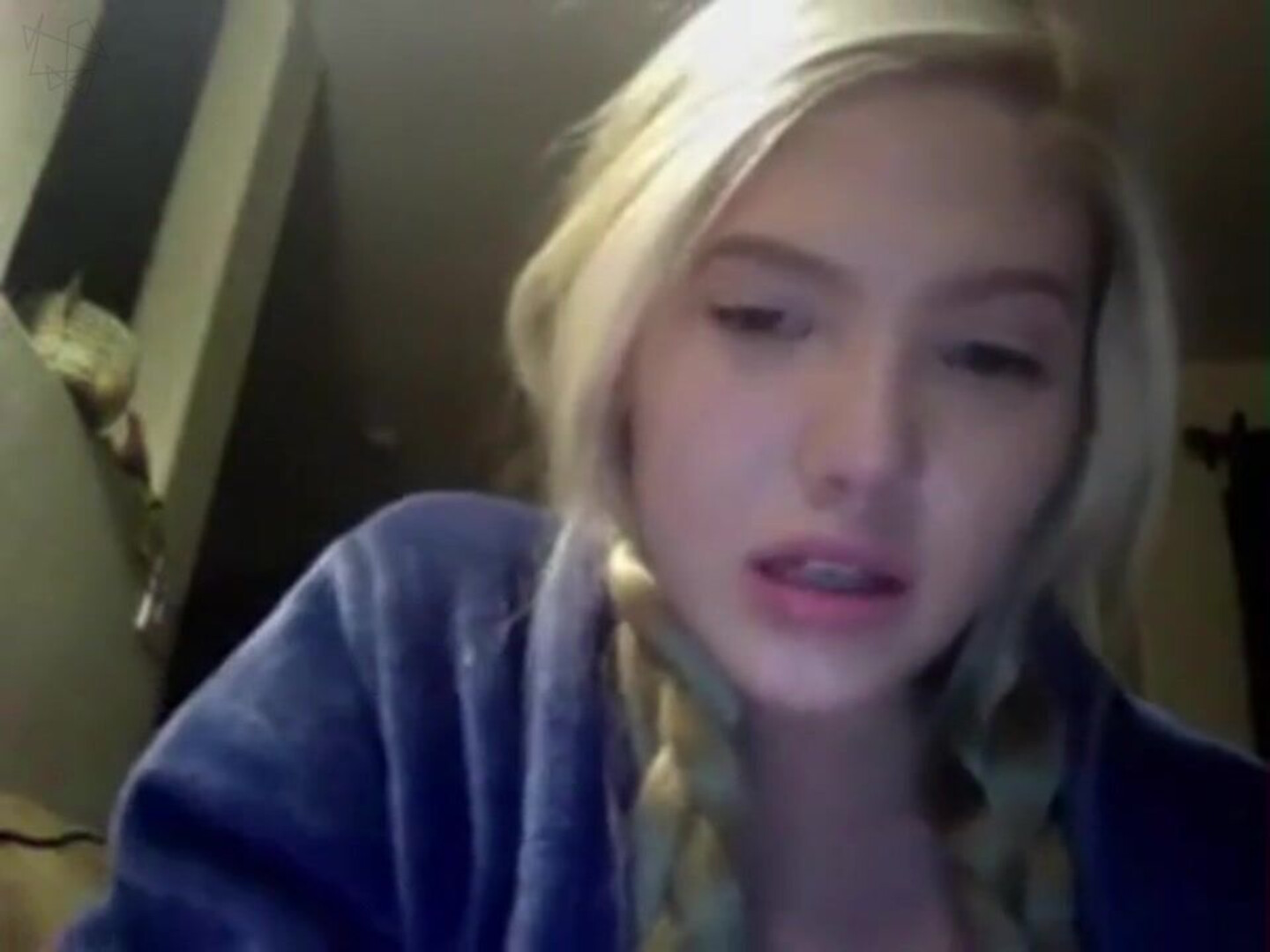 Teen Rubbing Her Pussy On Her Webcam - teen - amateur - braids - pigtails - bald pussy - webcam - perky - daddy - daughter