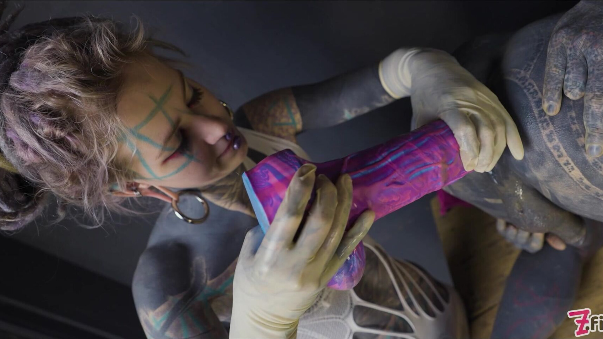 Trans Lily Lu likes to be a good sissy for Anuskatzz - zfilmz - tattoos - tattooed - trans - anal - toy - fisting - blowjob - blonde - small tits