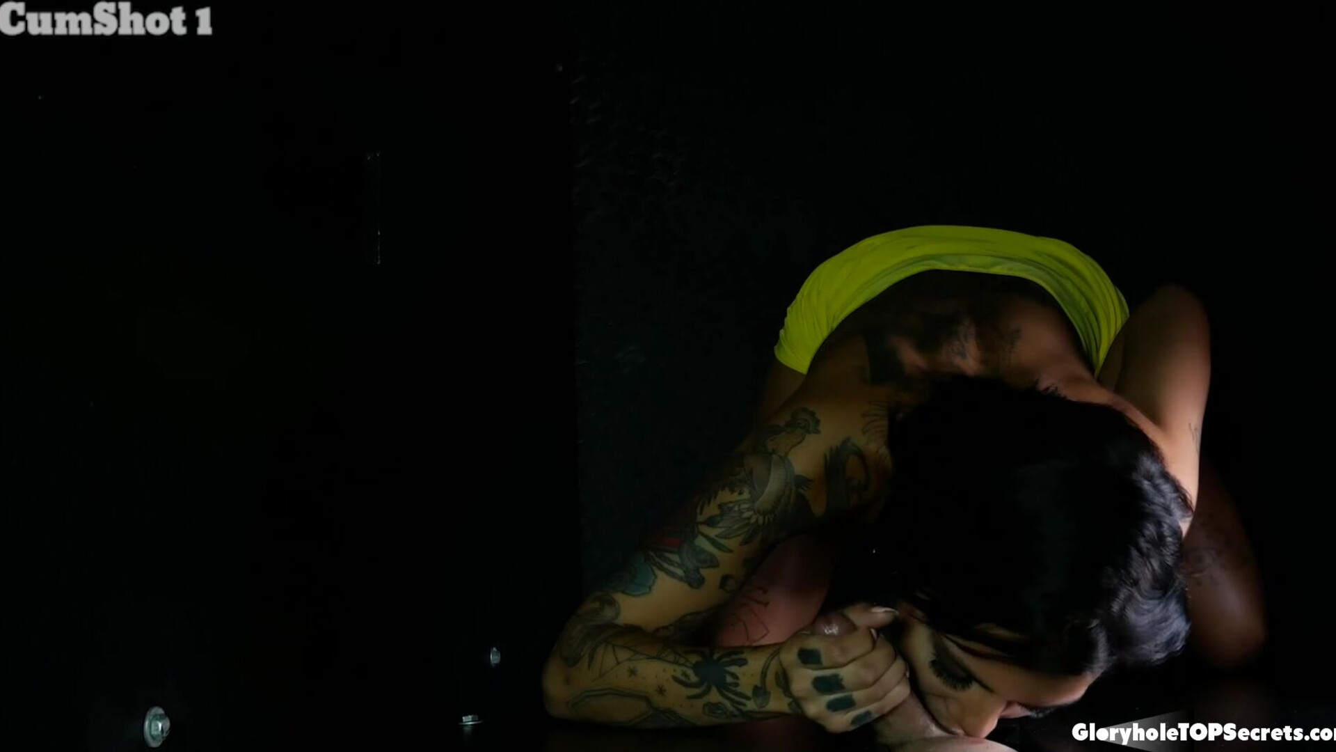 You just fucking love this, don't ya - gloryhole - blowjob - oral - brunette - deepthroat - cumshot - facial - cum swallowing - cum on tongue - cum in mouth