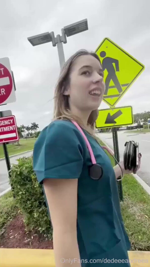 dedeeeandreea Horny Blonde Nurse Fucked in the Public Parking Lot 4k - blonde