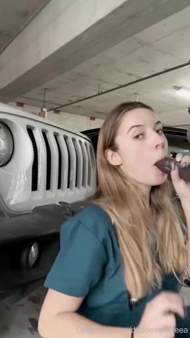 dedeeeandreea Horny Blonde Nurse Fucked in the Public Parking Lot 4k - blonde