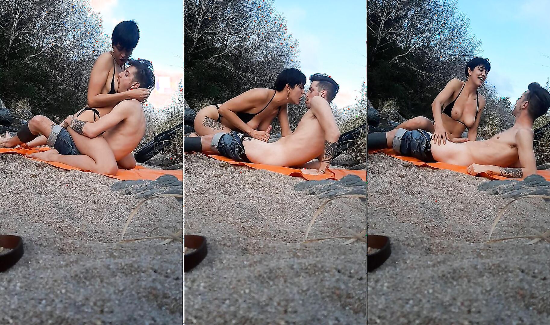 Jade - Fun At The River - Lustery - Lustery - outdoor - blowjob - public - tattoo