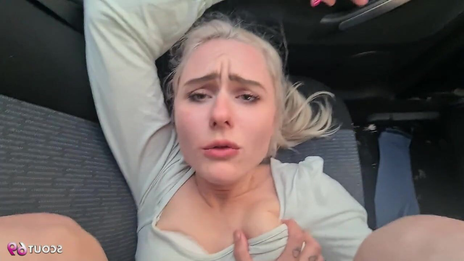 A fair haired female traveler accepted a ride and subsequently engaged in a daring, o - blowjob - pov - german - outdoor - doggy style - car - cum in mouth - european - pick up - missionary