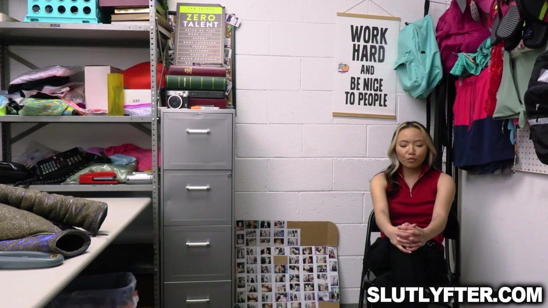 Asia's teen pussy pounded in many ways - shoplyfter - teen - small tits - shaved pussy - fingering - office - blowjob - deepthroat - cowgirl - older younger