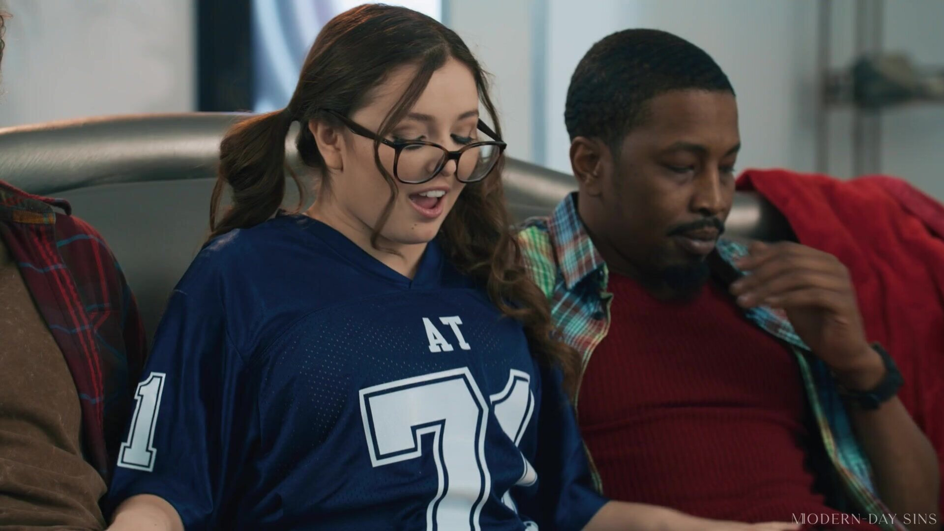 Leana Lovings 2 facials for cute nerdy girl in HD - brunette - small tits - medium tits - busty - big ass - cute - curvy - chuby - threesome - interracial