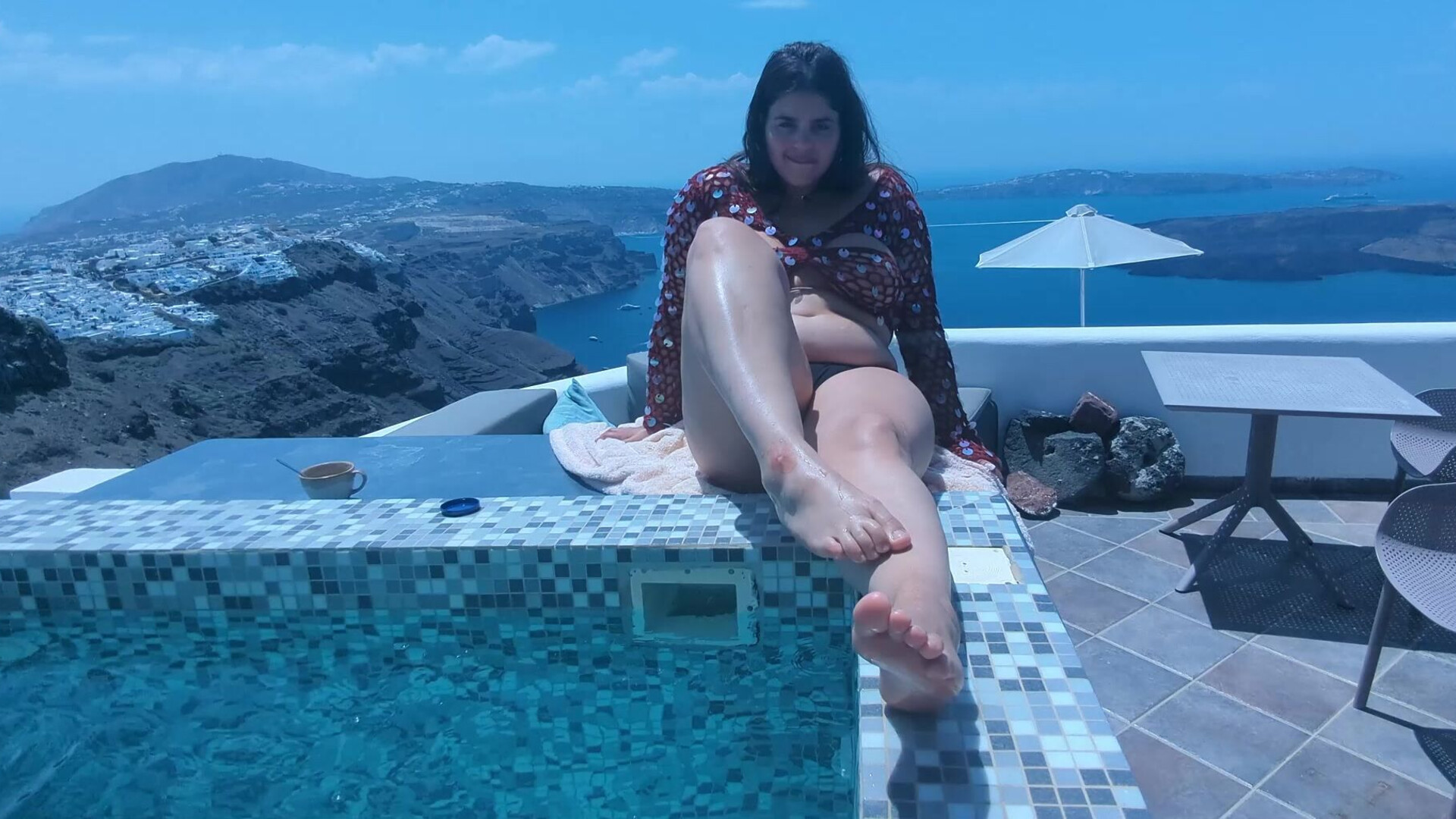 Lucia Gomez – I Rub My Pussy Cream On My Feet Use It As Lube for Footjob - lucia gomez - foot fetish - footjob - sexy feet - latina feet - latina footjob