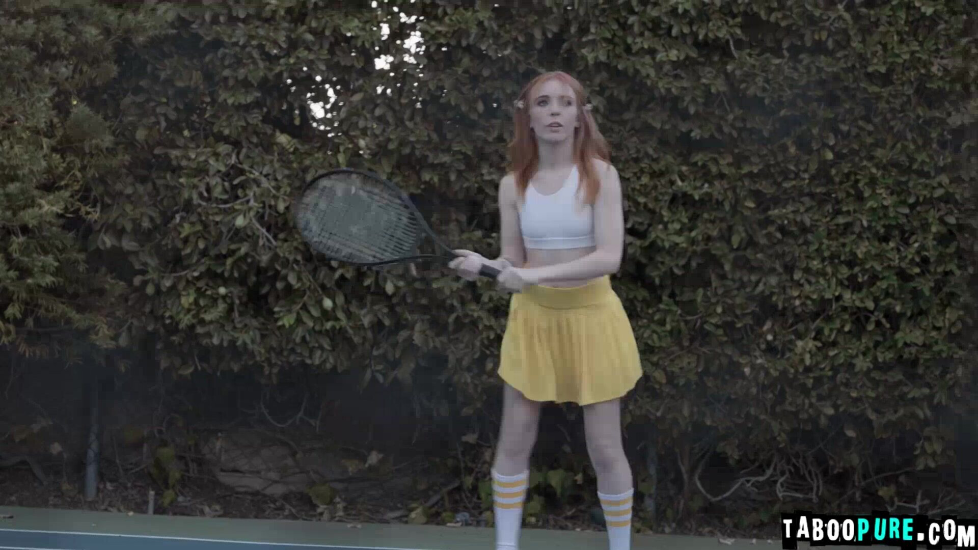 Madi Collins spread her legs open for coach Seth Gamble - redhead - small tits - teen - tattoos - old young - petite - blowjob - deepthroat - rough sex - face fucking