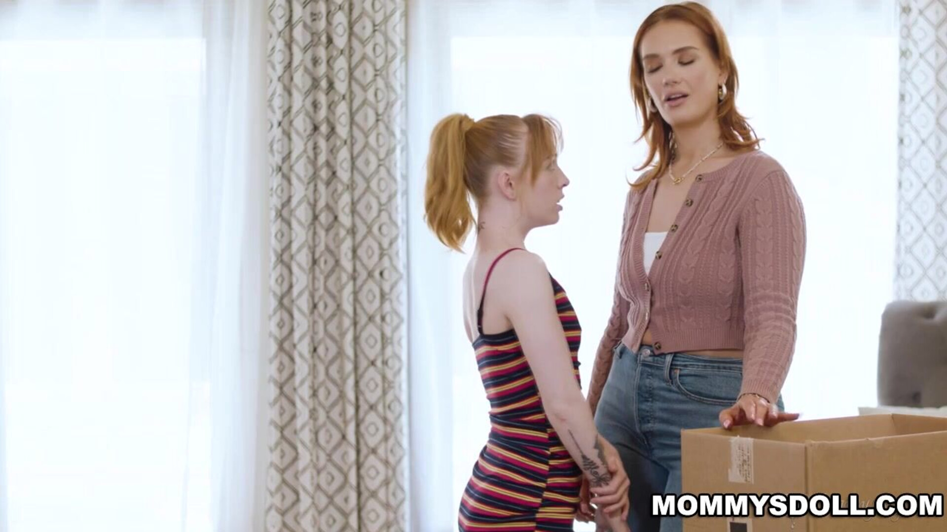 Madi and Siri made love to create new memories - mommysgirl - lesbian - girlongirl - orgasm - pussylicking - redhead - big tits - natural tits - fingering - teen