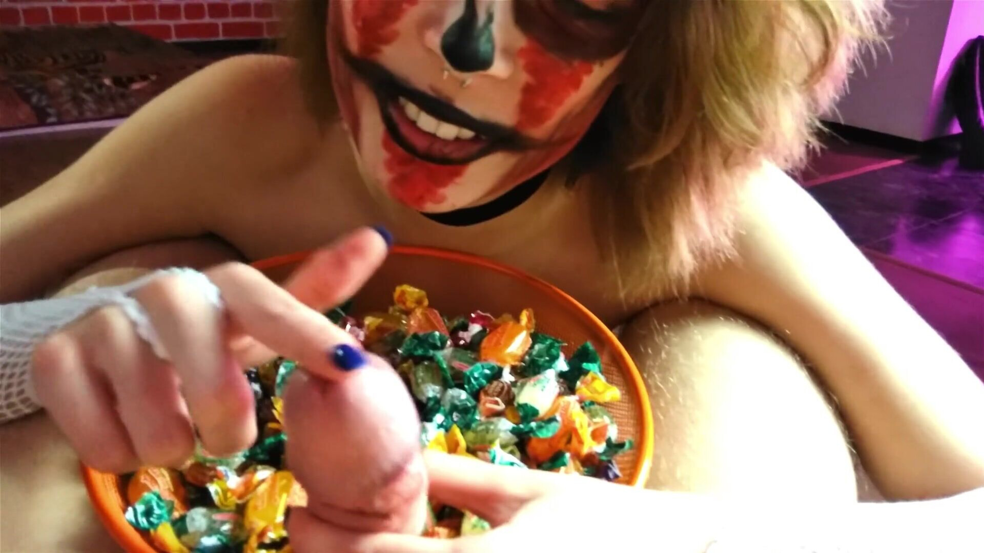 Miha Nika69 Halloween Slut Witch Gets Cum In Mouth For Candy - russian - hardcore