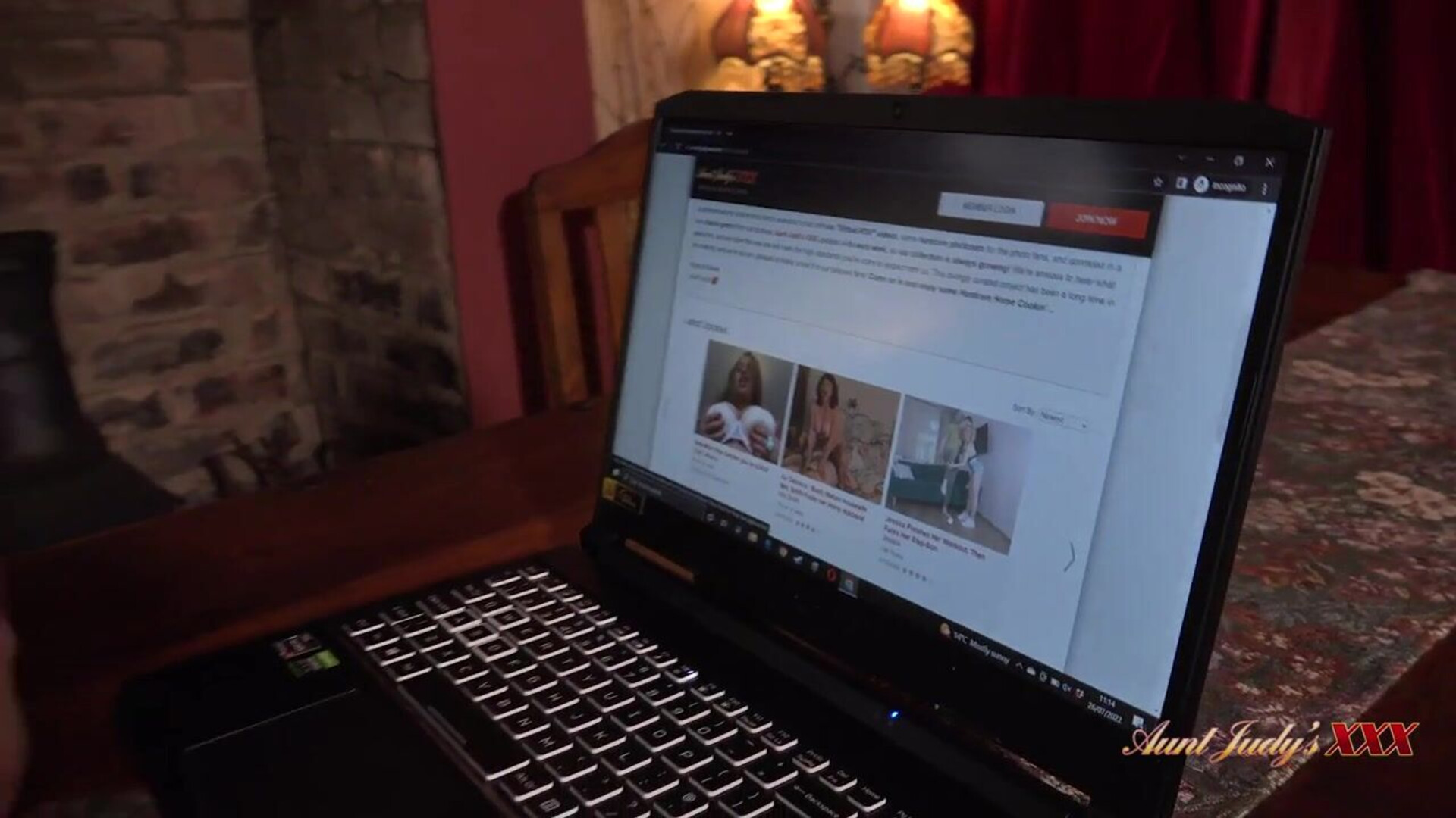 Molly Catches Her Step Son Watching Porn, Gives Him the Real Thing - milf - mature - big ass - blowjob
