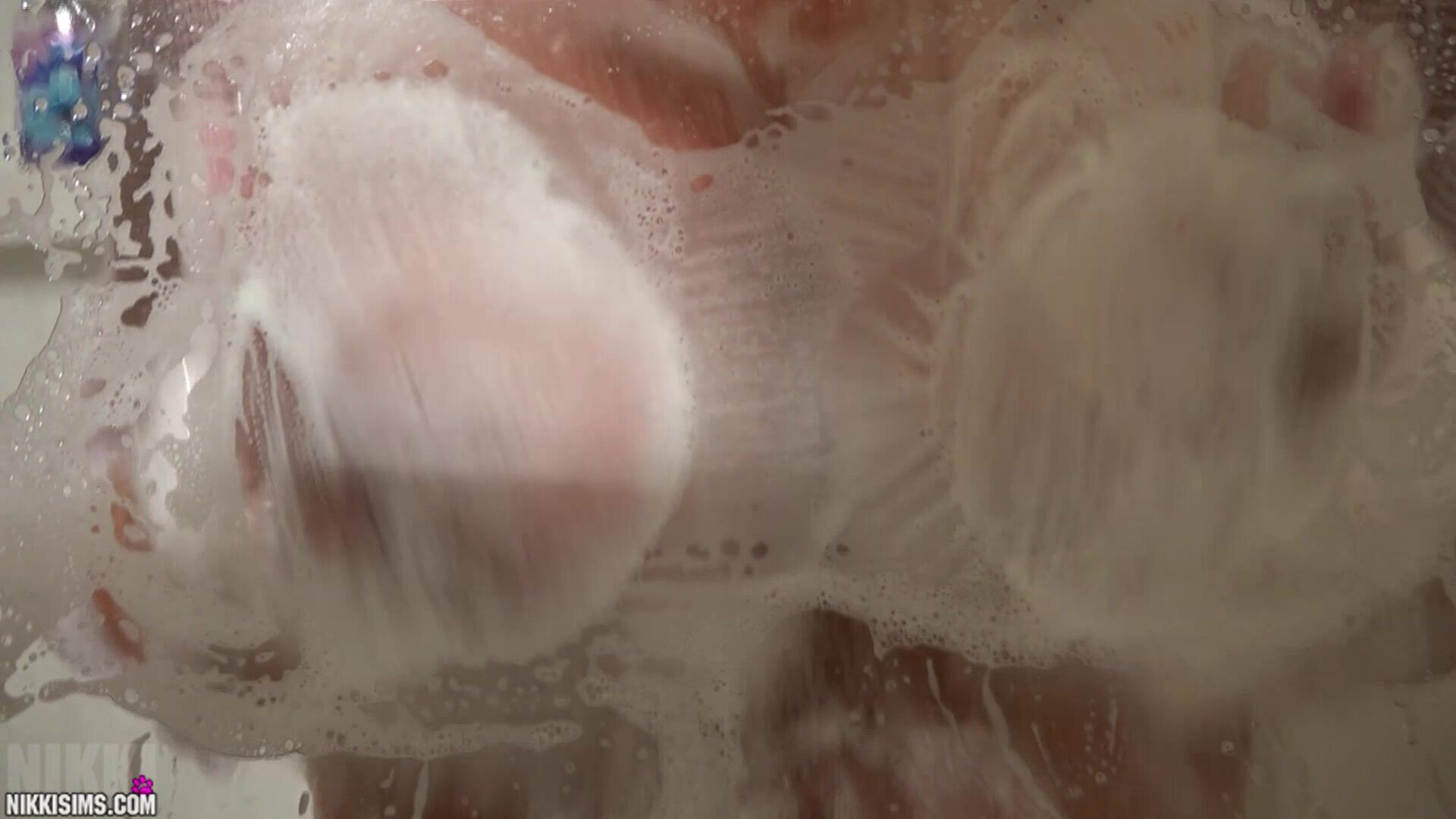 Nikki Sims Mesh Shirt Shower - big tits - shower - nipples