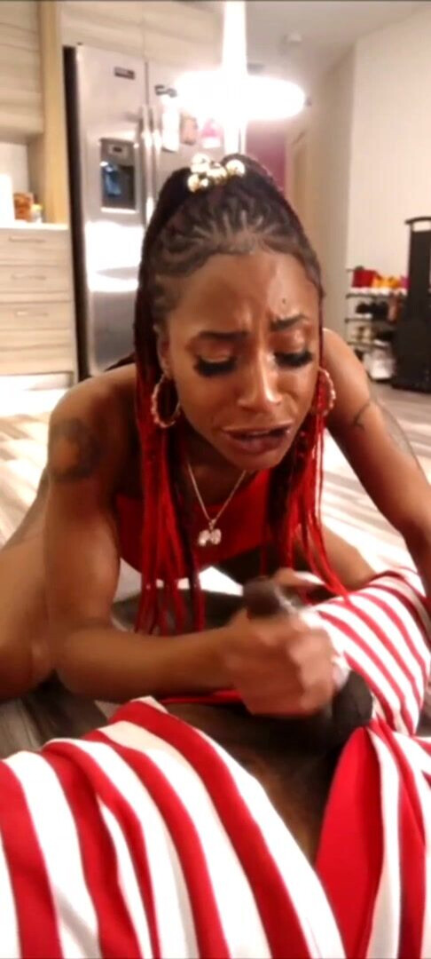 Sarai Minx Christmas Special - sarai minx - black - ebony - brunette - gray eyes - big tits - blowjob - anal - hardcore - tattoo