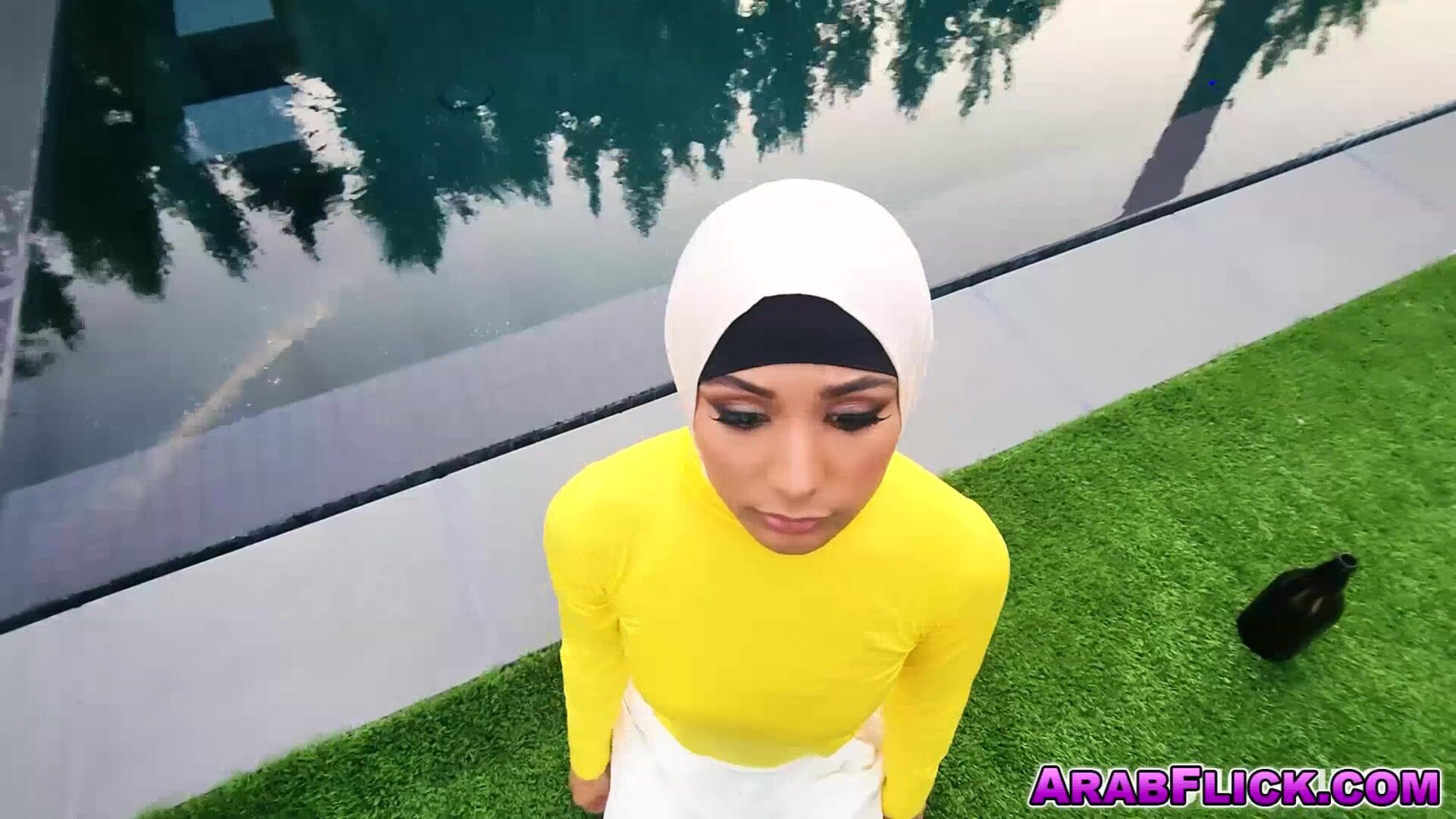 Stepbrother teaches stepsister how to suck - arab porn - arab sex - arab girl - brunette - blowjob - big cock - deepthroat - handjob - masturbation - college
