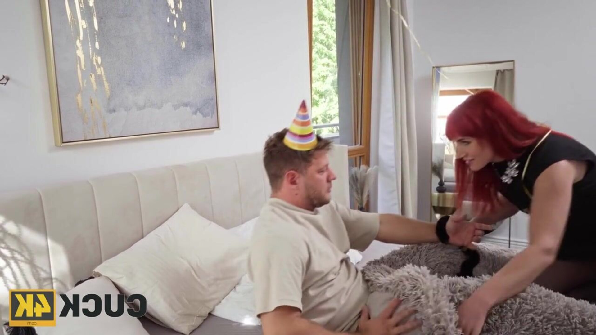 birthday control - blonde - blowjob - redhead - lingerie - tattoo - doggy style - big cock - cowgirl - birthday - foot worship