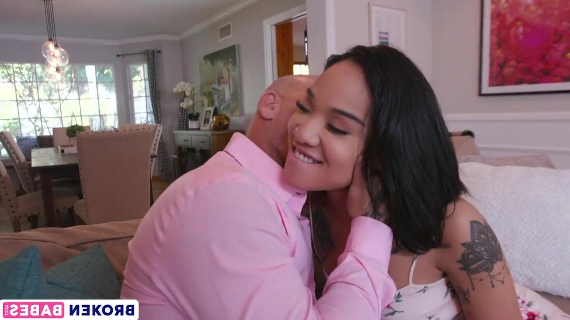 A passionate, unrestrained nanny, brimming with desire, engages in intimate acts with - asian - babe - pornstar - creampie - babysitter - tattoo - american - cute - sex - older