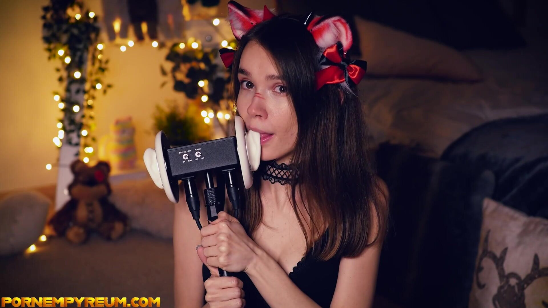 ASMR Bunny Marthy Sexual NEKO Cat 2 - solo - masturbation - camgirl - brunette - asmr - ahegao