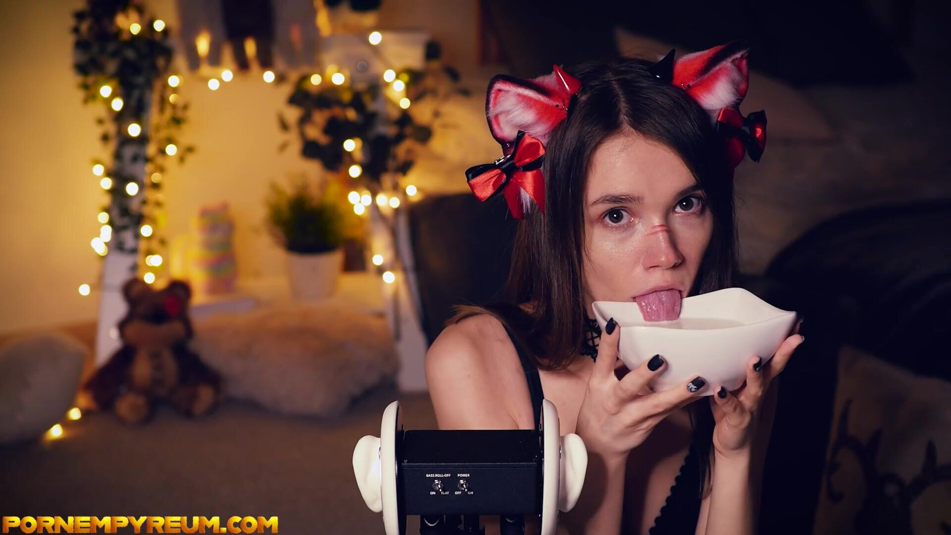 ASMR Bunny Marthy Sexual NEKO Cat 2 - solo - masturbation - camgirl - brunette - asmr - ahegao