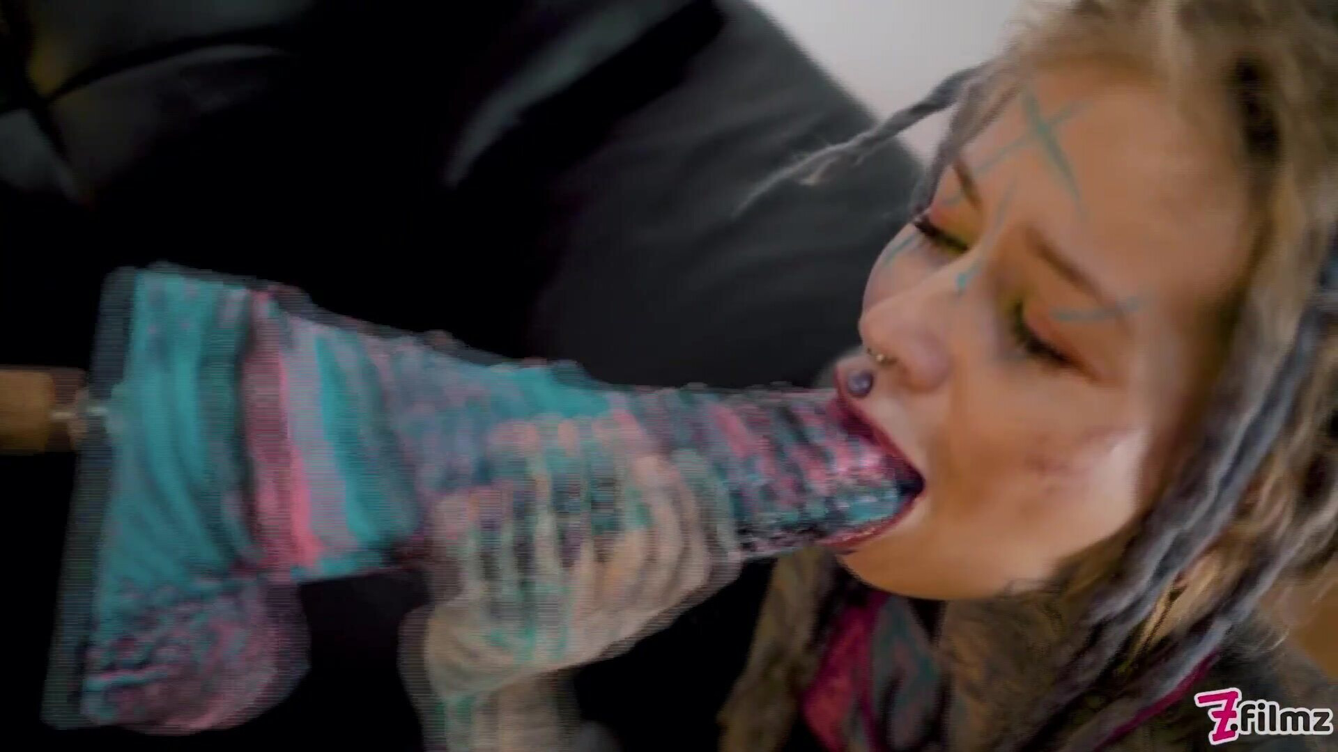 Alt babe Anuskatzz gets anal fucked with a big toy - zfilmz - tattoos - tattooed - lesbian - anal - fingering - gaping - toy - blonde - brunette