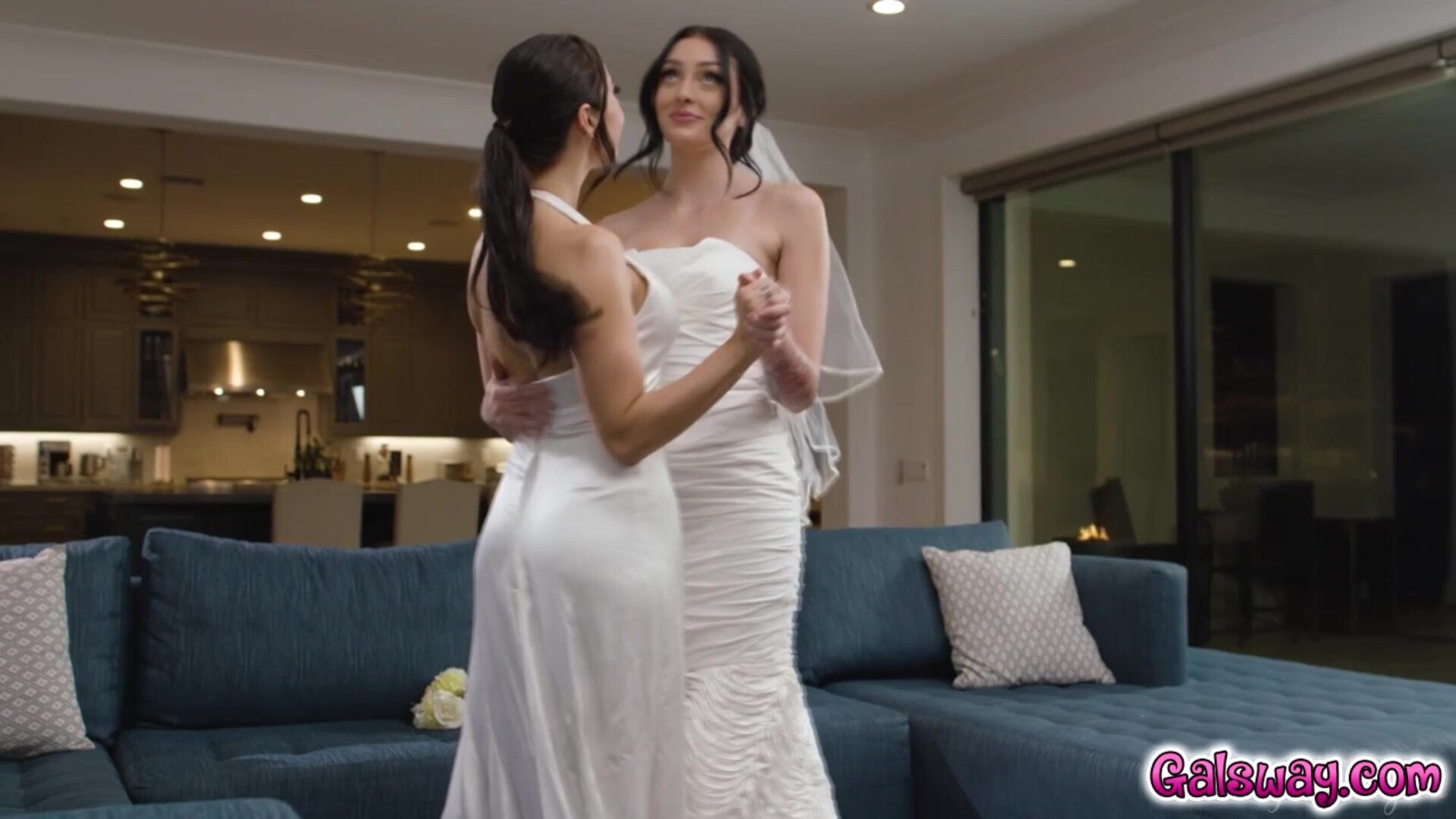 Charlotte and Melissa's love language - girlsway - brunette - big tits - fingering - 69 - tribbing - ass - lesbian - lingerie - black hair