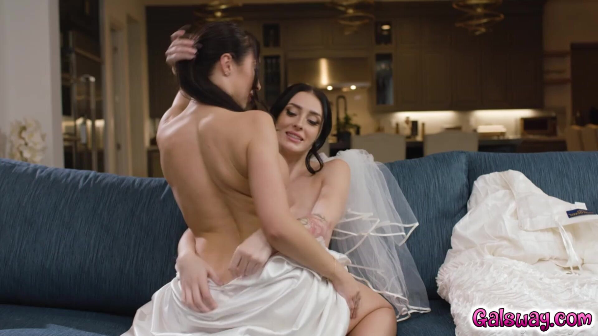 Charlotte and Melissa's love language - girlsway - brunette - big tits - fingering - 69 - tribbing - ass - lesbian - lingerie - black hair