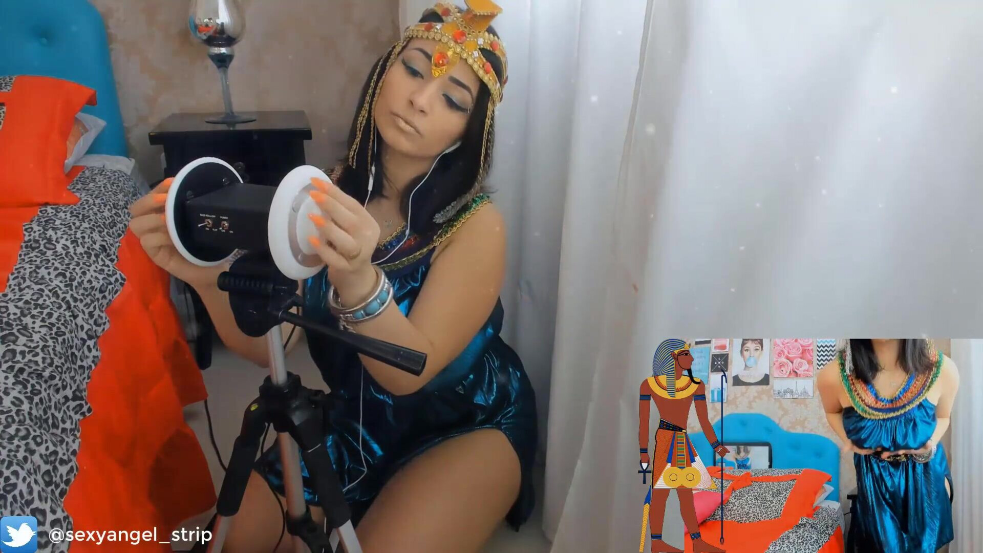 Emanuelly Raquel Asmr 3dio Cosplay Cleópatra Cumming For You Goazando Gostoso - big ass - big tits - masturbation
