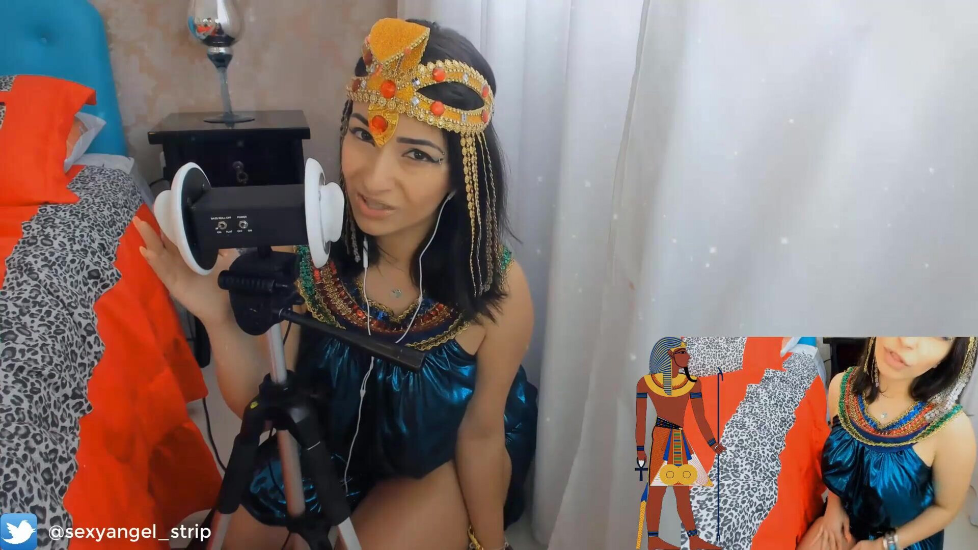 Emanuelly Raquel Asmr 3dio Cosplay Cleópatra Cumming For You Goazando Gostoso - big ass - big tits - masturbation