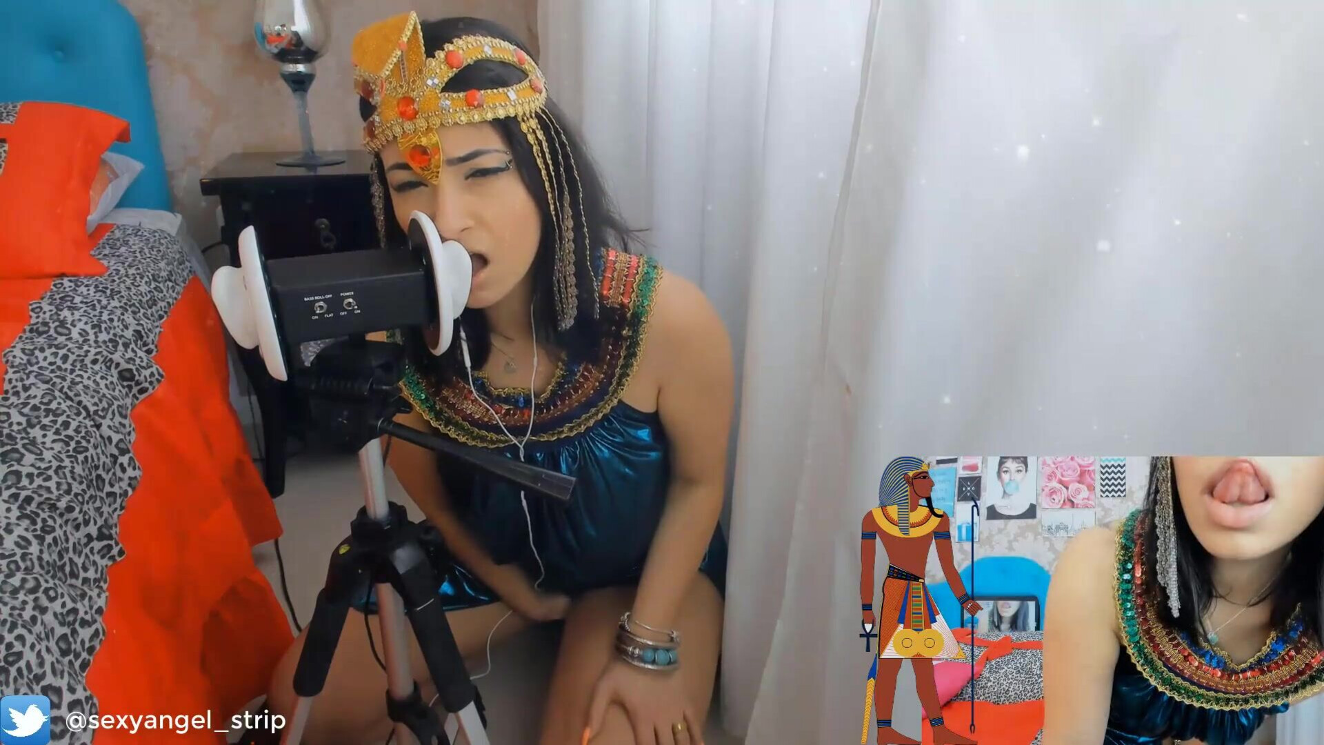 Emanuelly Raquel Asmr 3dio Cosplay Cleópatra Cumming For You Goazando Gostoso - big ass - big tits - masturbation