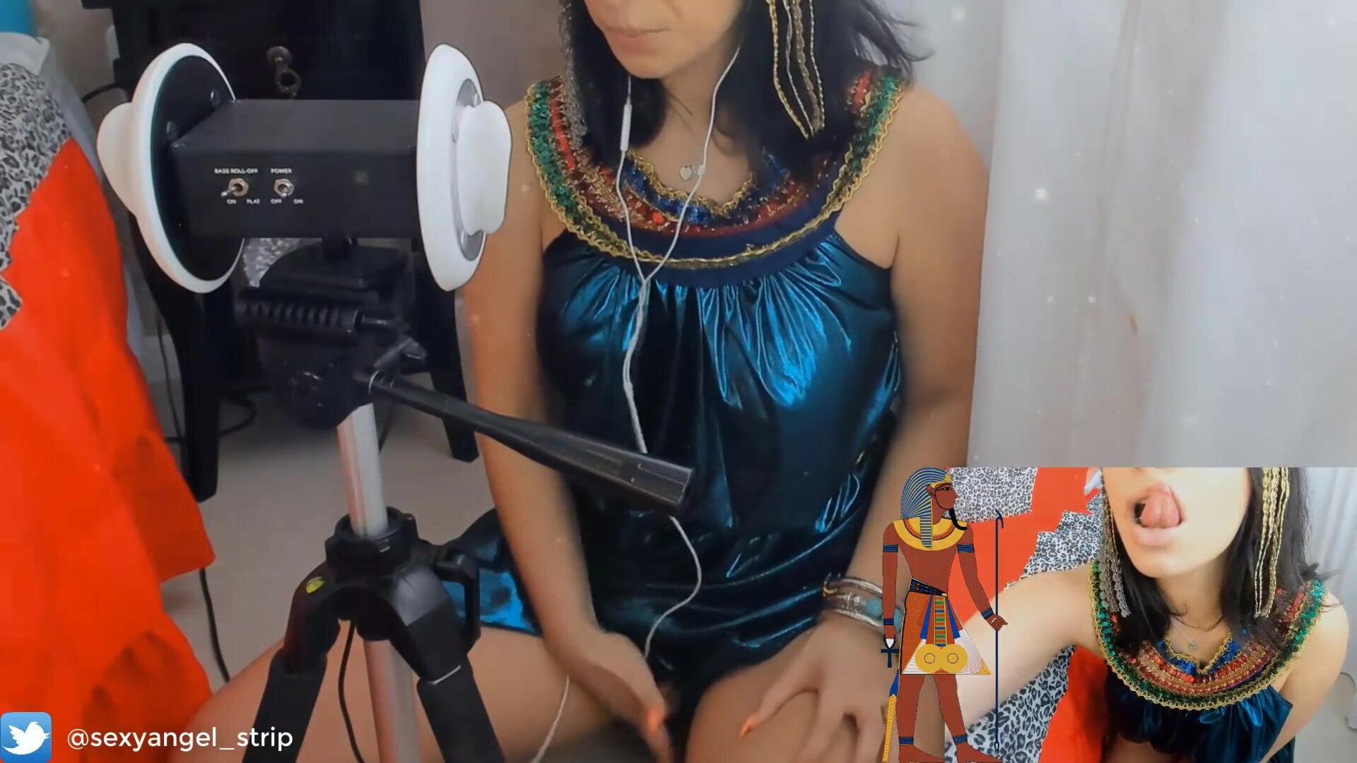 Emanuelly Raquel Asmr 3dio Cosplay Cleópatra Cumming For You Goazando Gostoso - big ass - big tits - masturbation