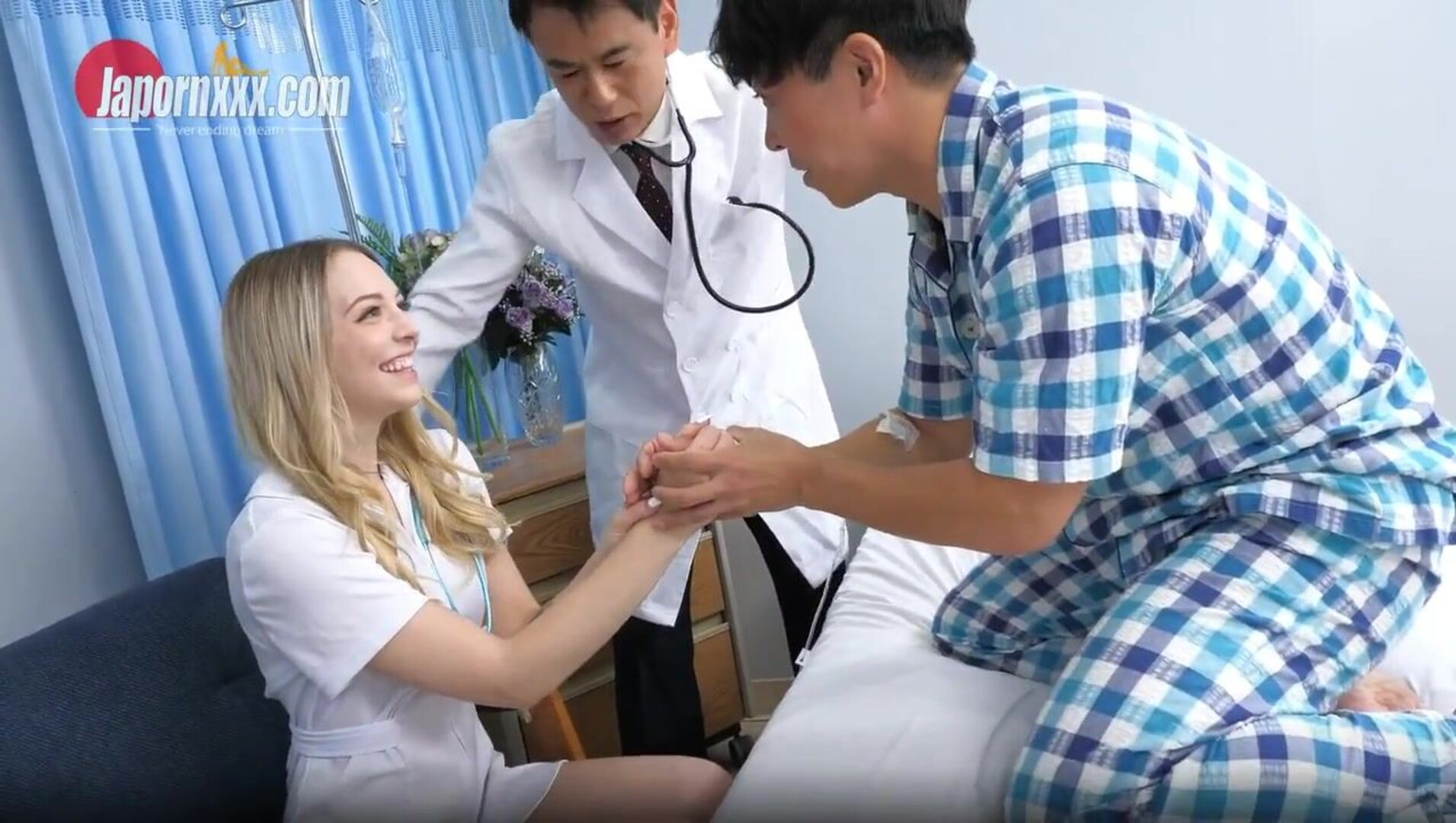 Japornxxx Lily Larimar Threesome With Dr Ichiro and Baby Rambo - interracial - babe - threesome - nurse - small tits - creampie