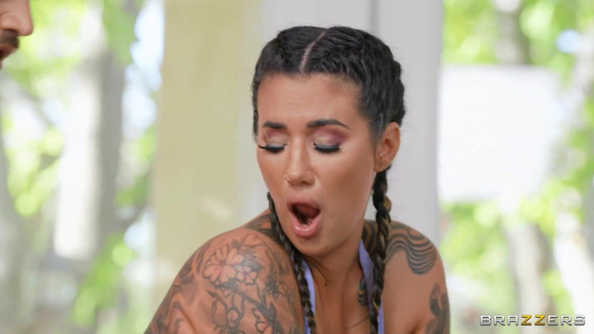 Jogging Jiggling And Helping Him Cheat - milf - wife - housewife - cheating - big tits - big boobs - cumshot - facial