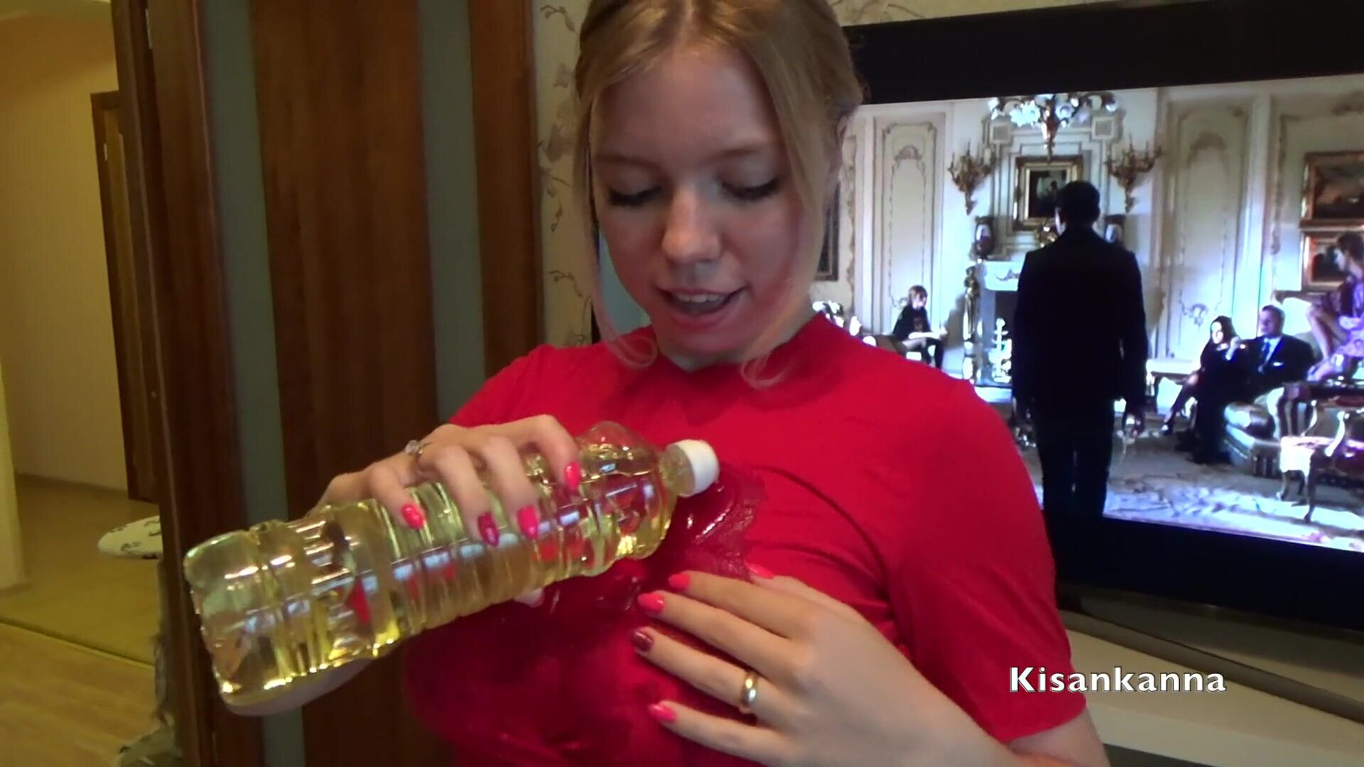 Kisankanna Oil Show And Big Orgasm Squirt - big tits - blonde - pov