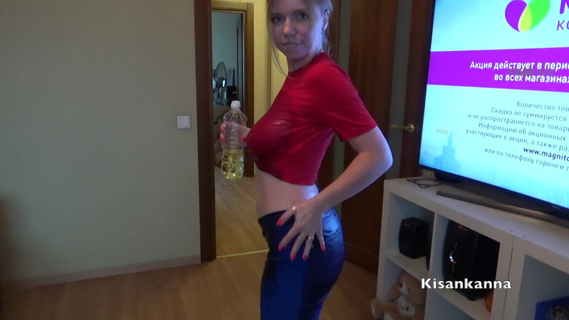 Kisankanna Oil Show And Big Orgasm Squirt - big tits - blonde - pov