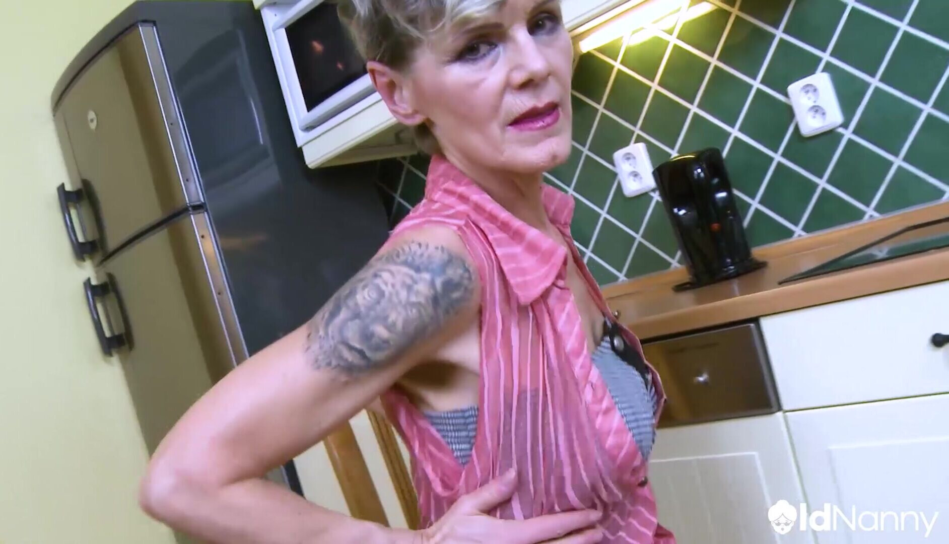 OLDNANNY Solo striptease and Czech granny fingering - milf - wife - orgasm - mature - granny - cougar - masturbation - solo - striptease - strip