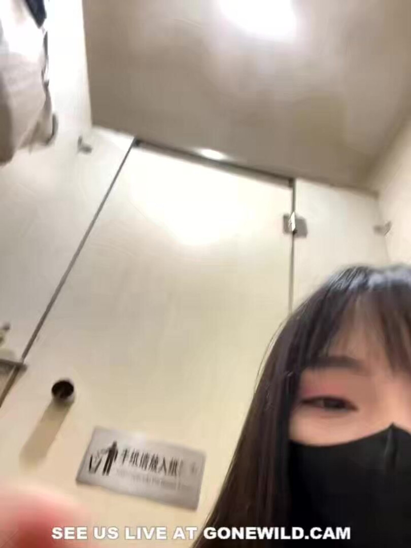 Asian Masked Girl Public Tease - asian - masked - pantyhose - public - bathroom - flashing - upskirt - stockings - heels - tease