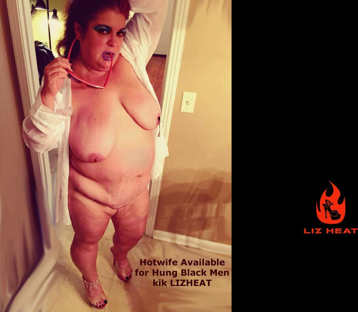 BBW Porn Queen Liz Heat Taking La Gunns 11 inch Black Pipe - whore - whore wife - bbw bbc - bbc whore - mature hotwife
