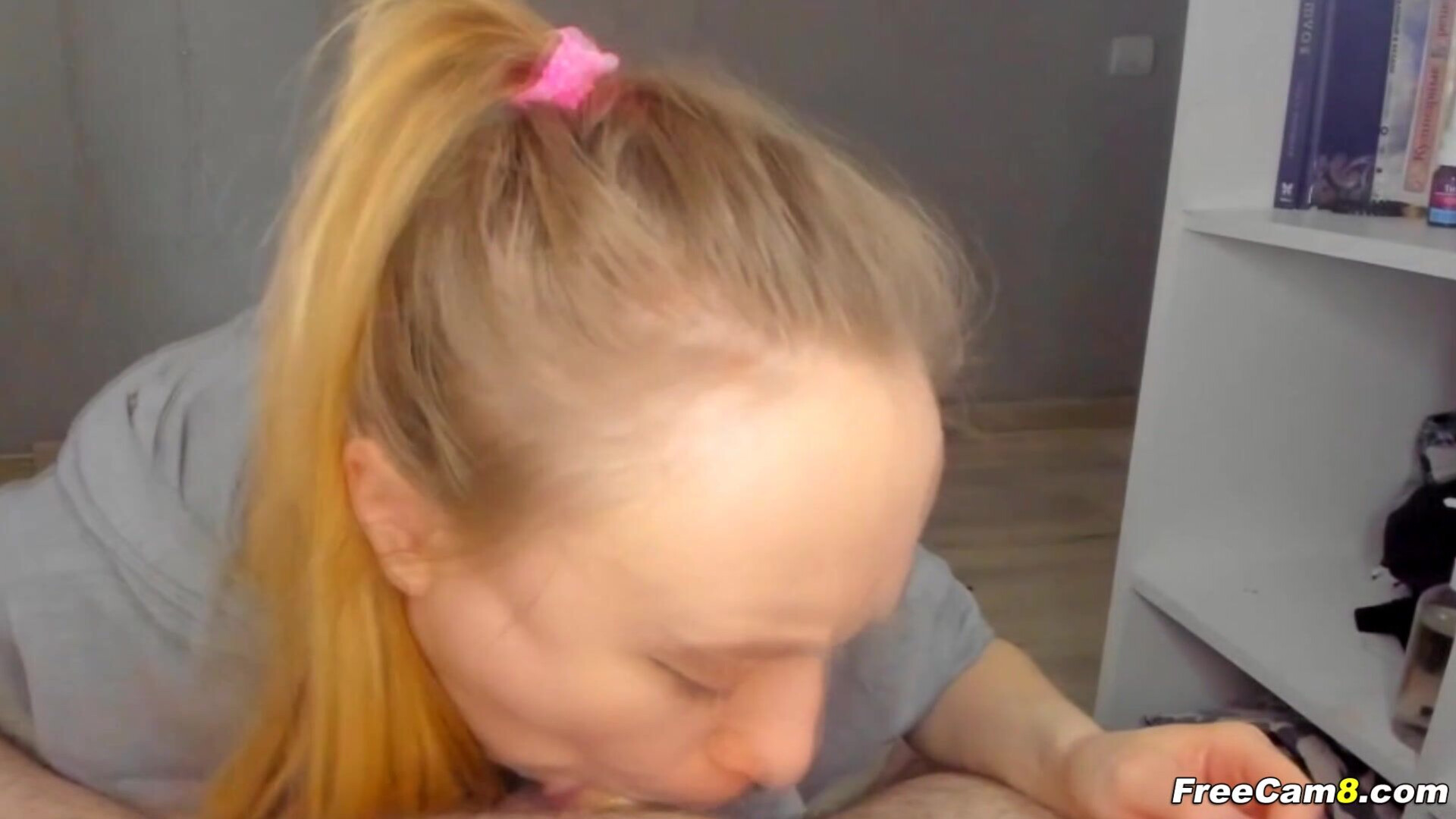 Cock Hungry Blonde Babe Deep Sucking Dick - freecam8 - blowjob - deepthroat - blonde - big cock - hard dick - webcam - nerdy - loud moaning - pleasure